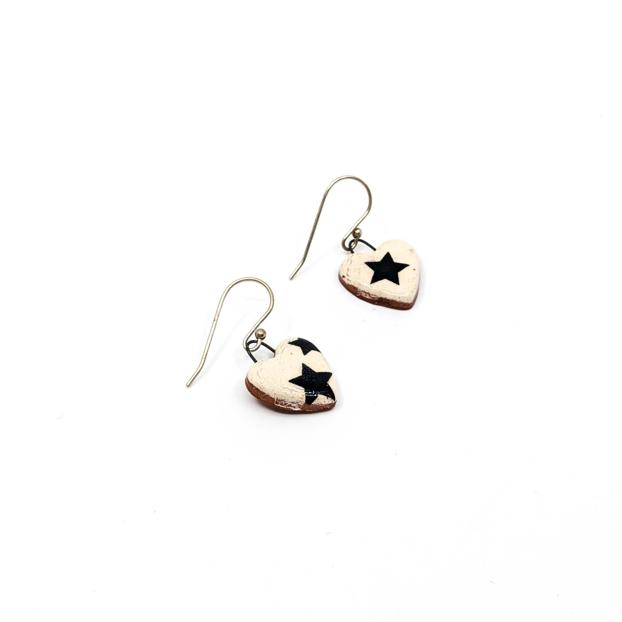 Small Starry Heart Earrings