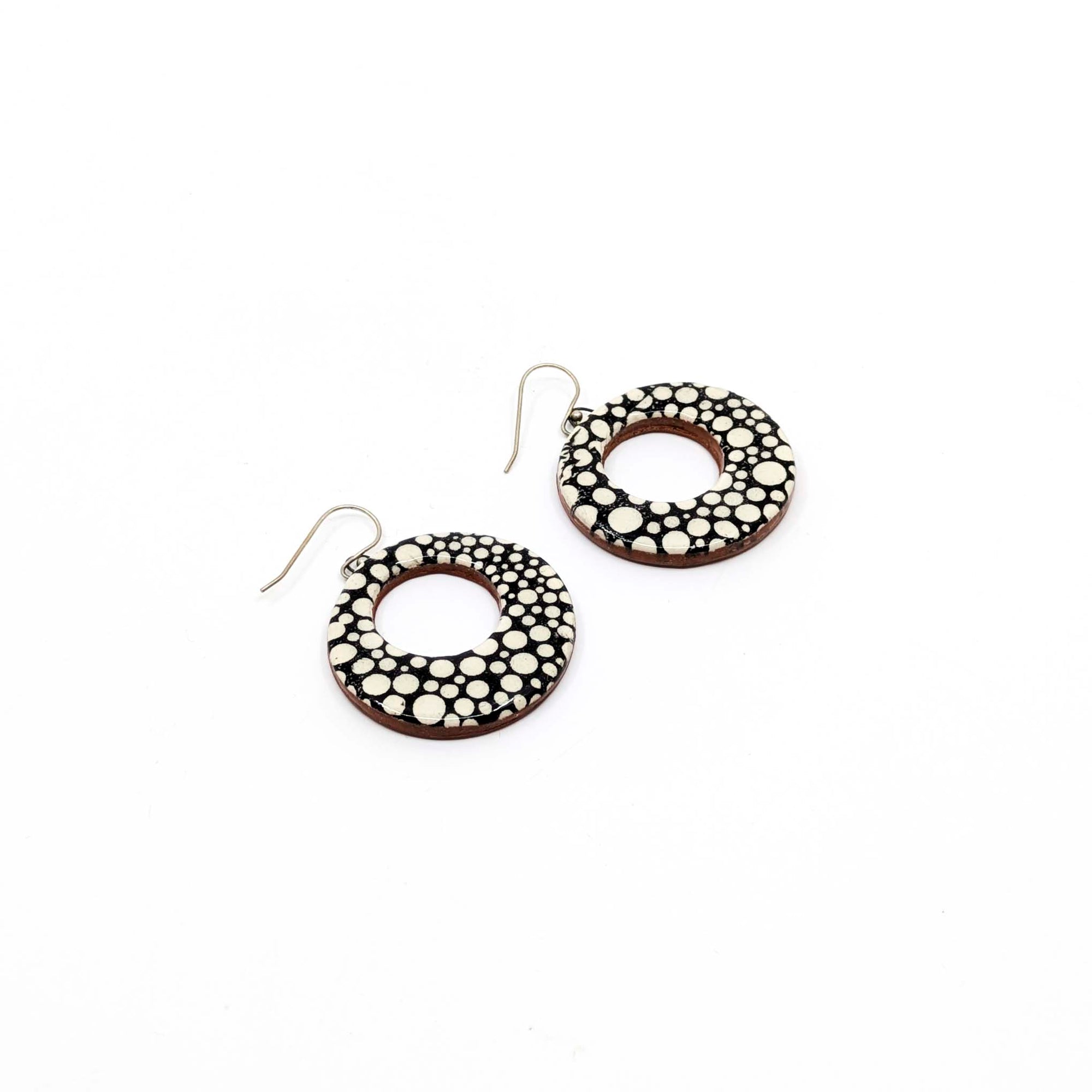 Polka Dot Hoop Earrings