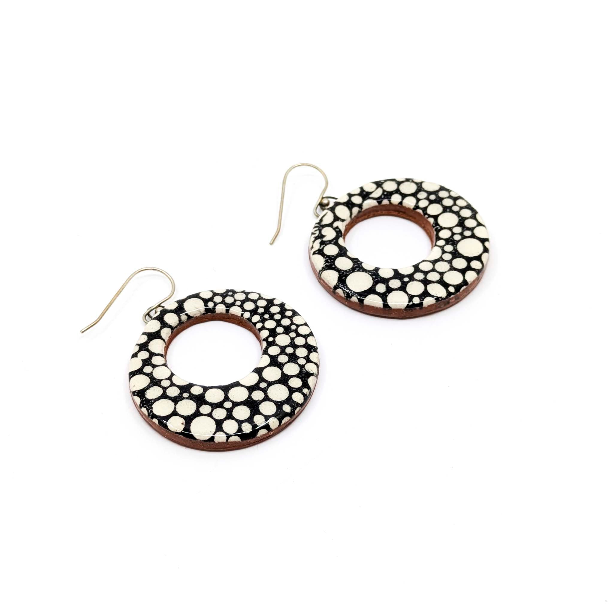 Polka Dot Hoop Earrings
