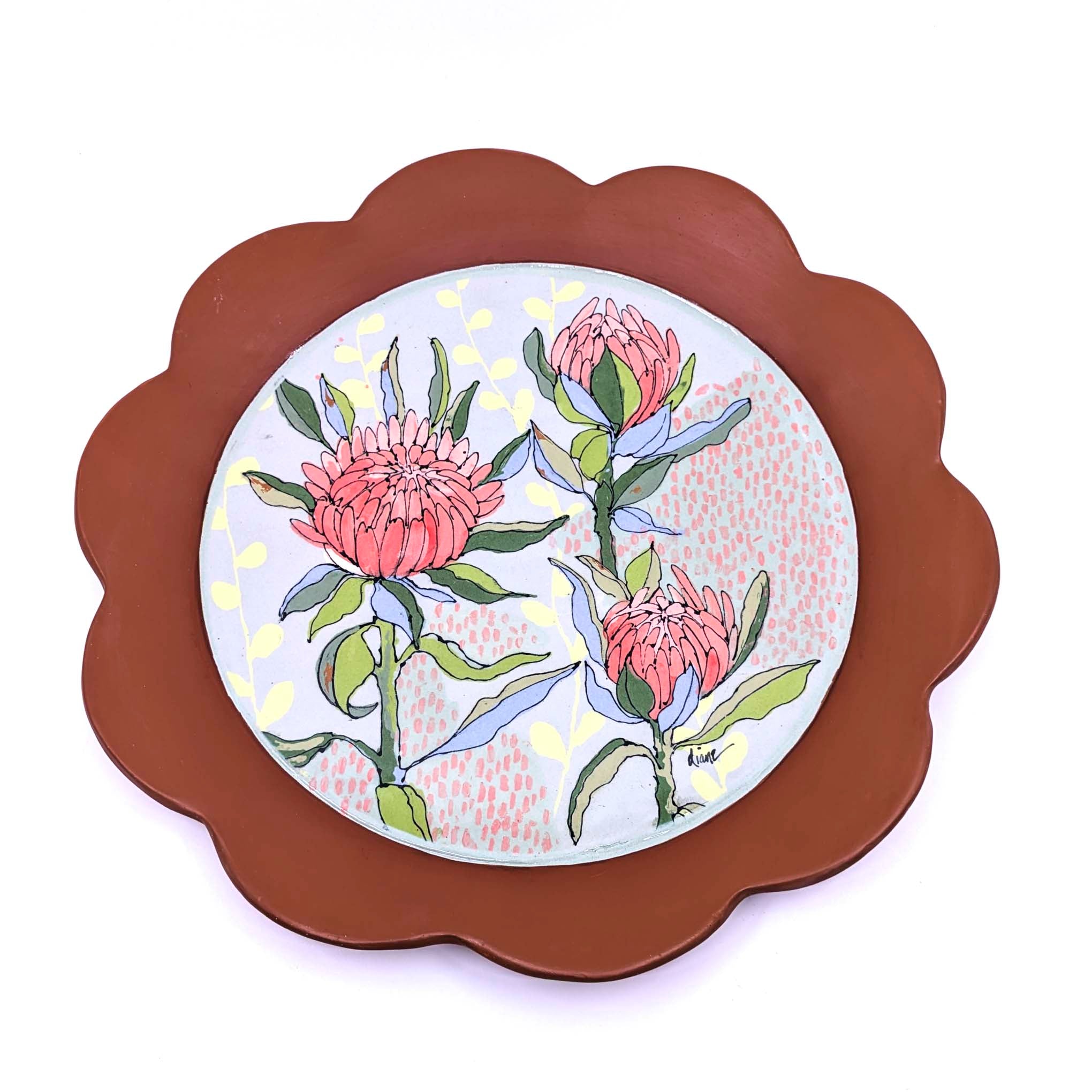 Round Platter- Protea