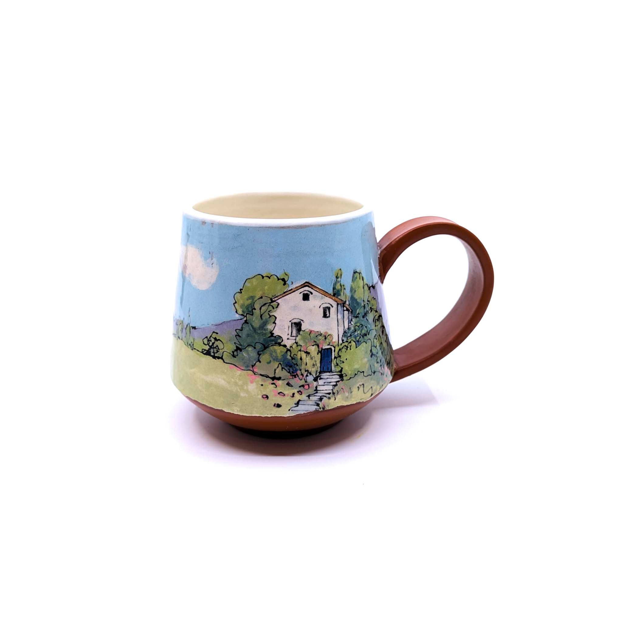 English Cottage in Countryside Mug 1