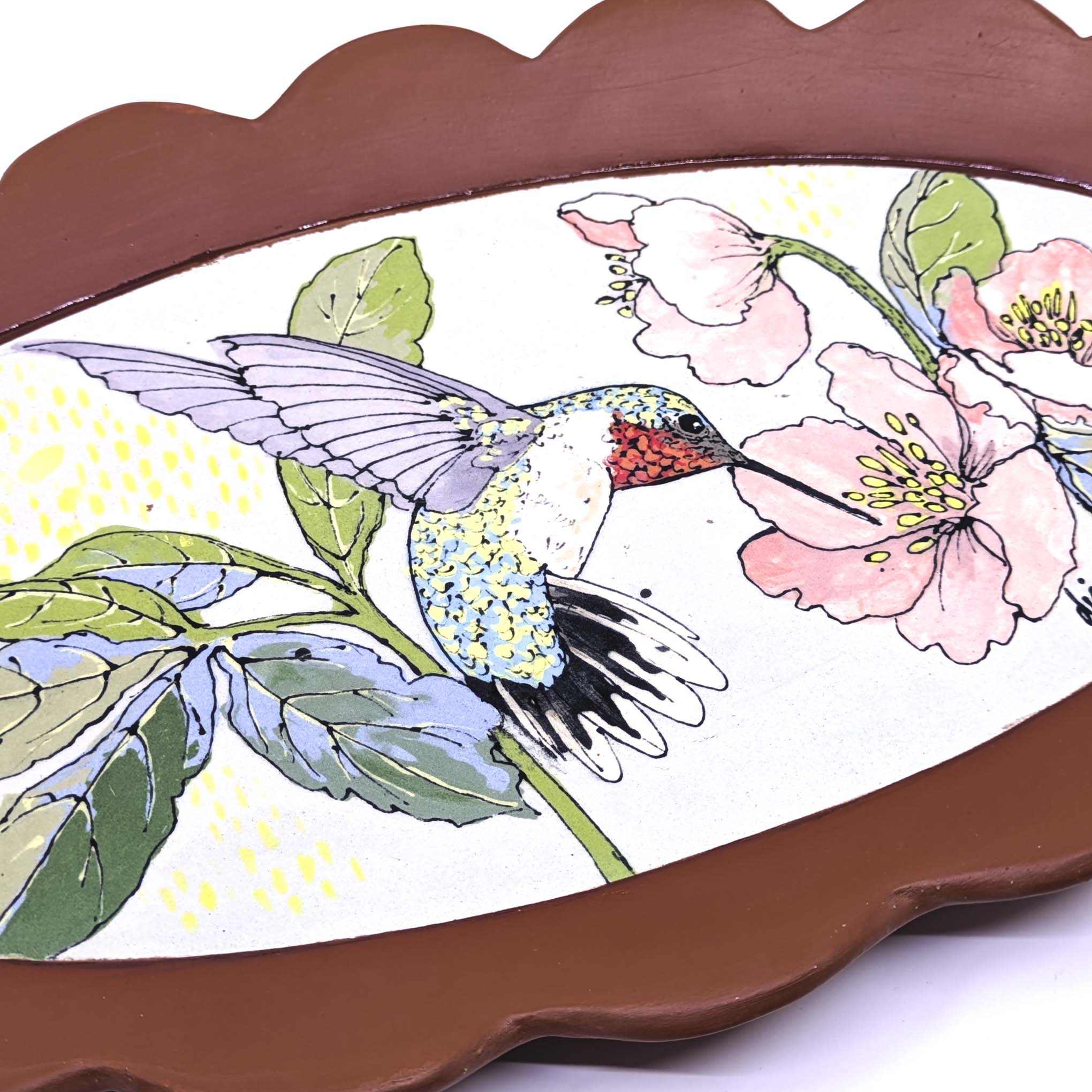 Oval Platter- Hummingbird