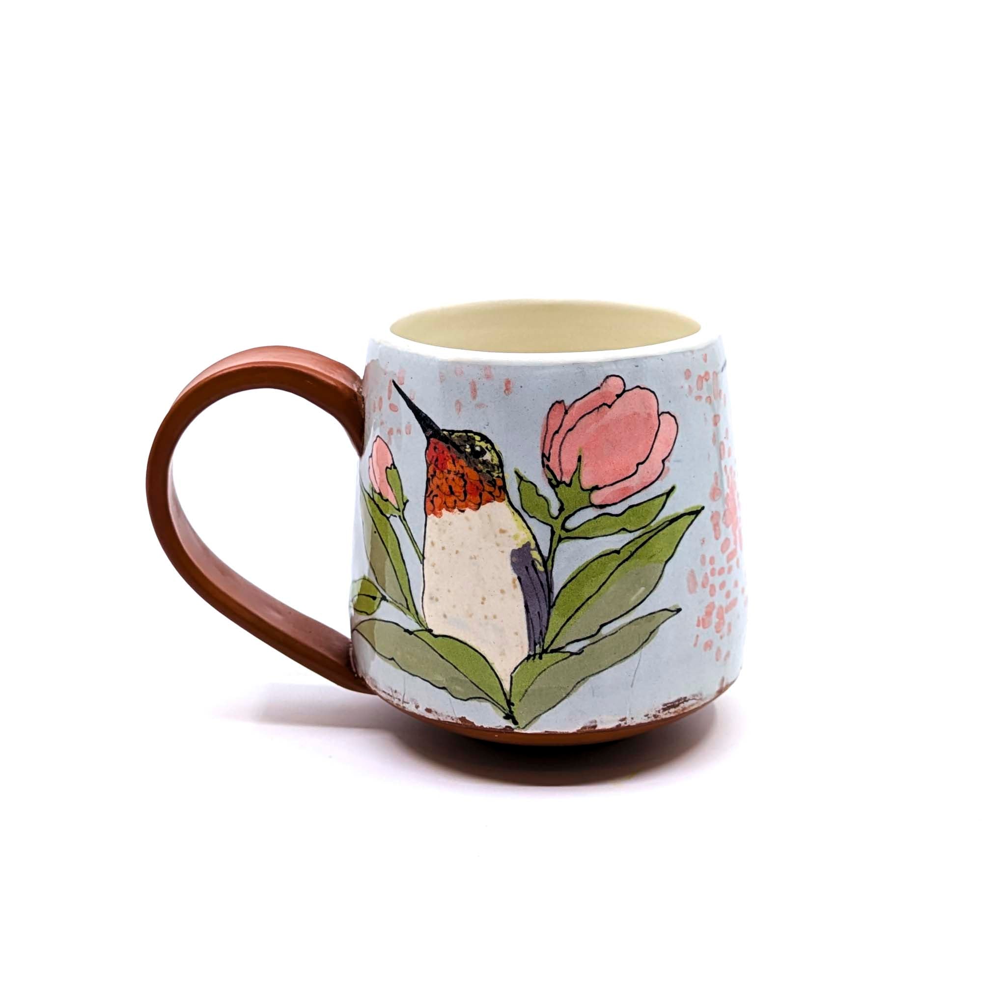 Hummingbirds with Pink Blossoms Mug 1