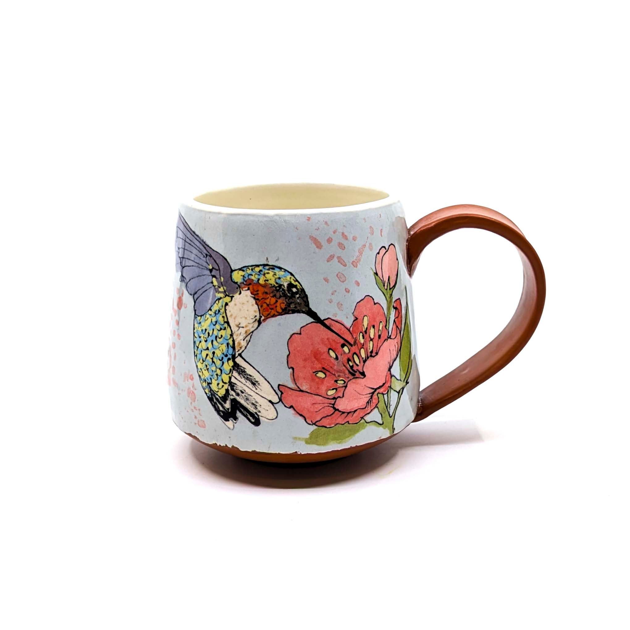 Hummingbirds with Pink Blossoms Mug 1