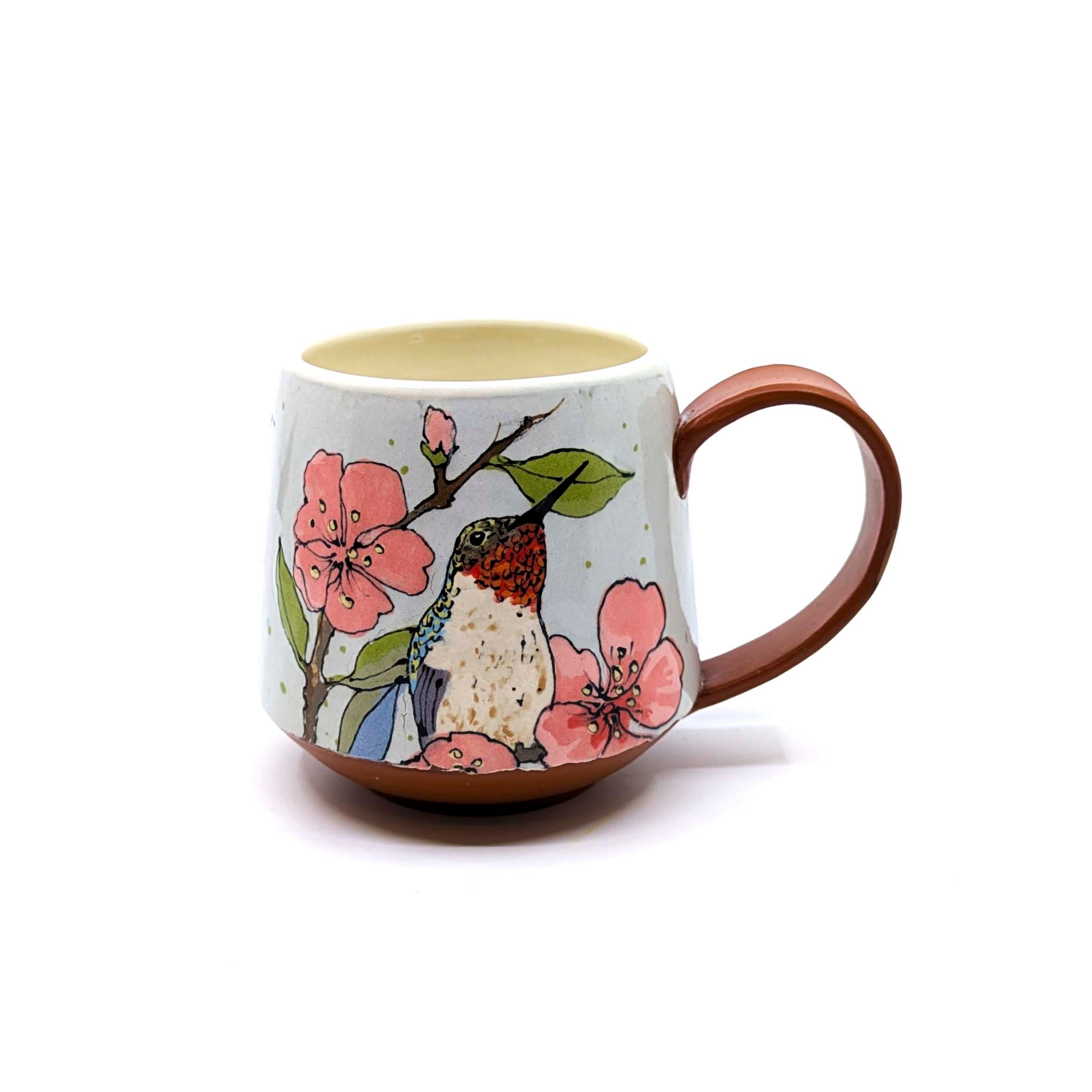 Hummingbirds with Pink Blossoms Mug 2