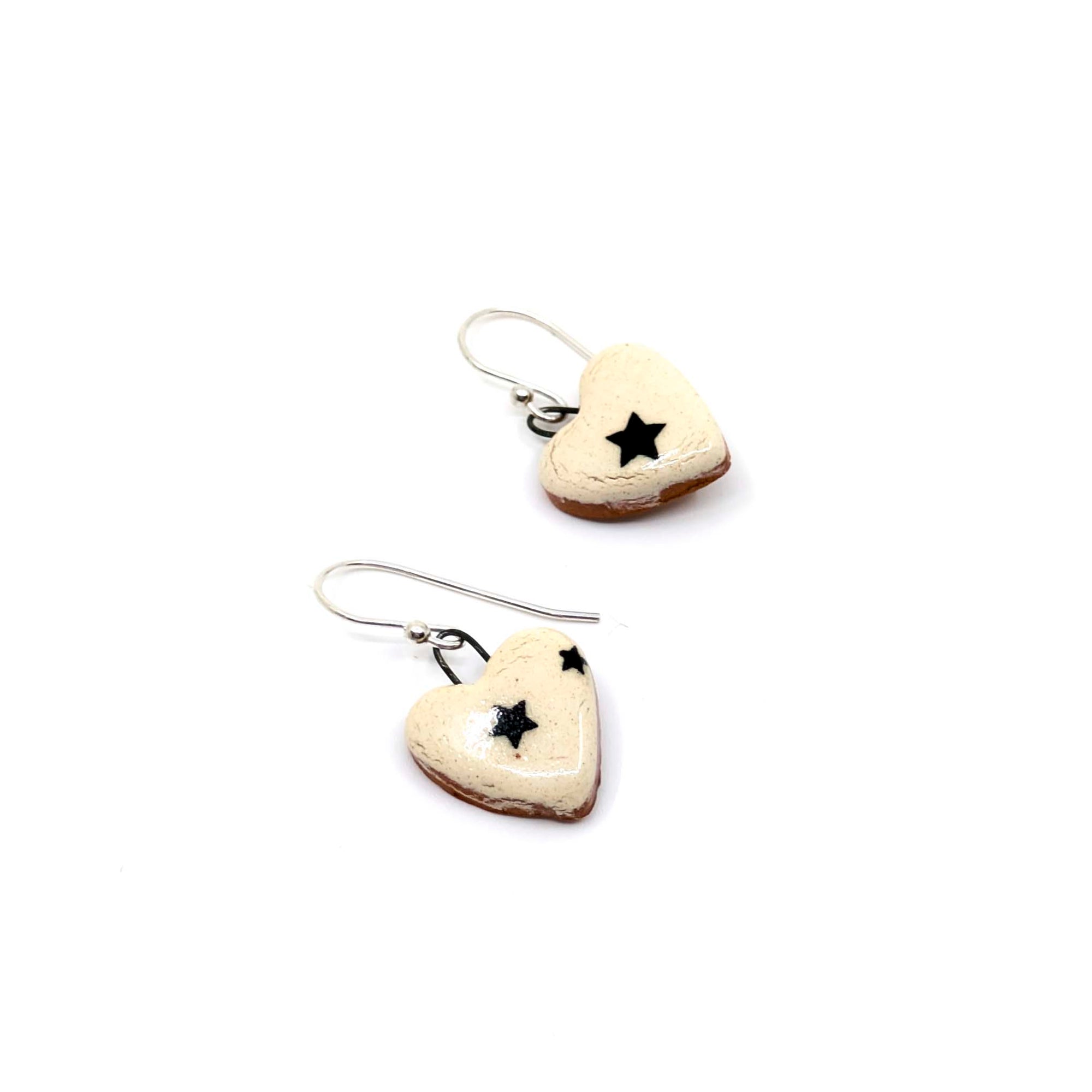 Small Starry Heart Earrings