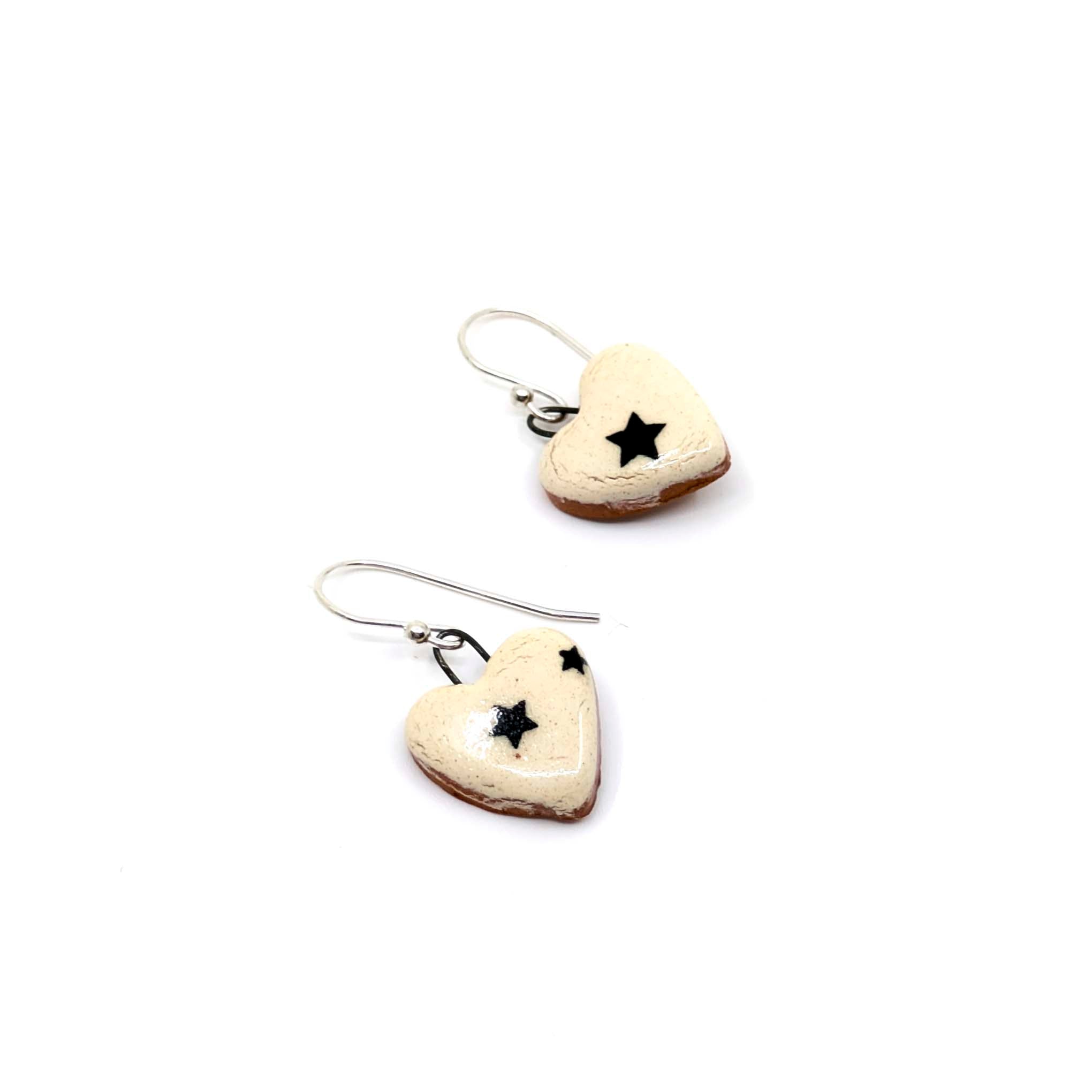Small Starry Heart Earrings