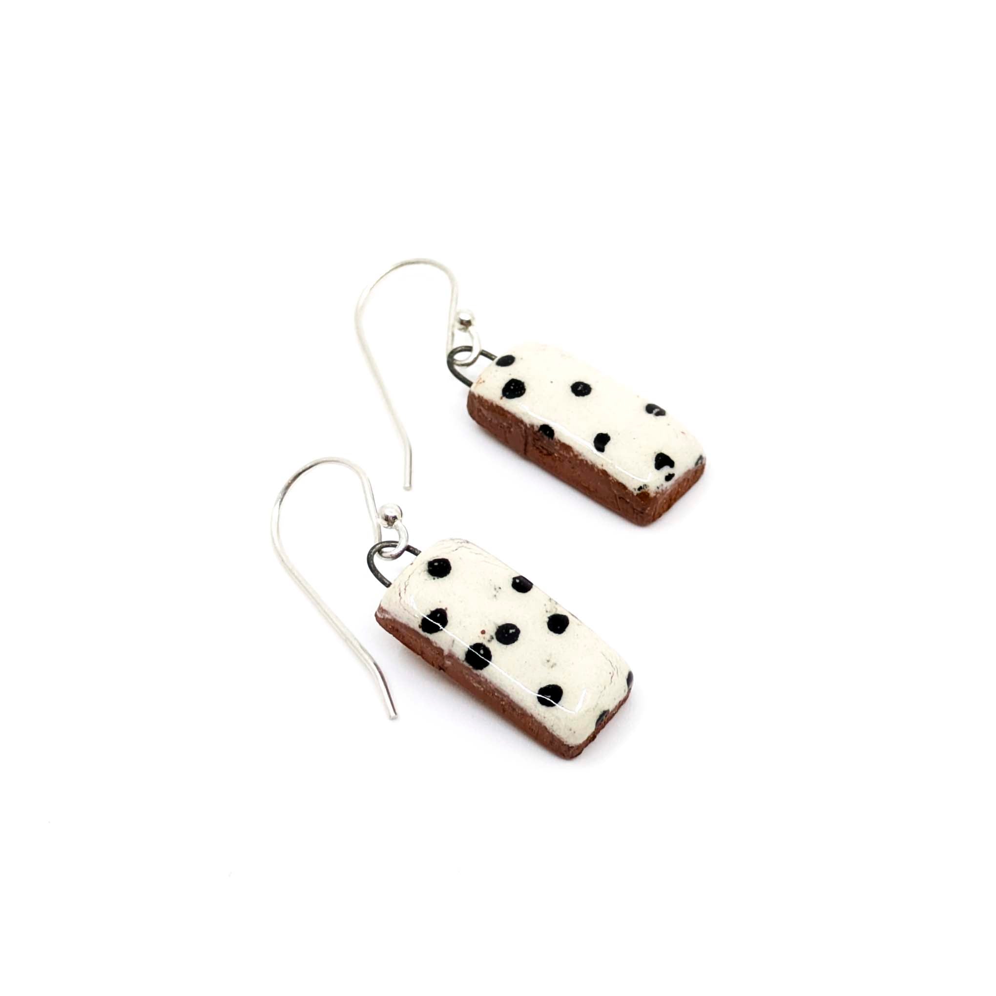 Small Polka Dot Rectangular Earrings