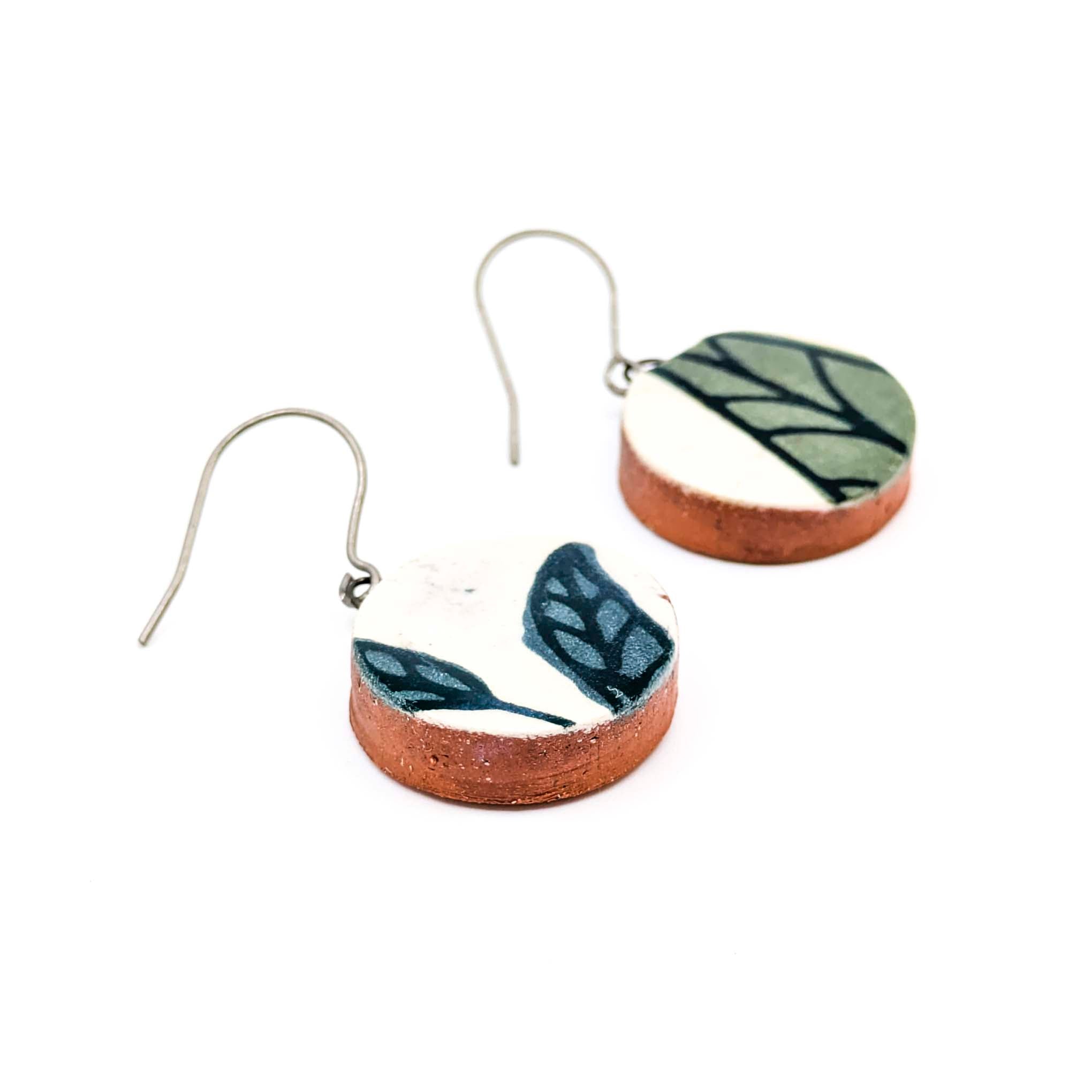 Round Leaf Earrings