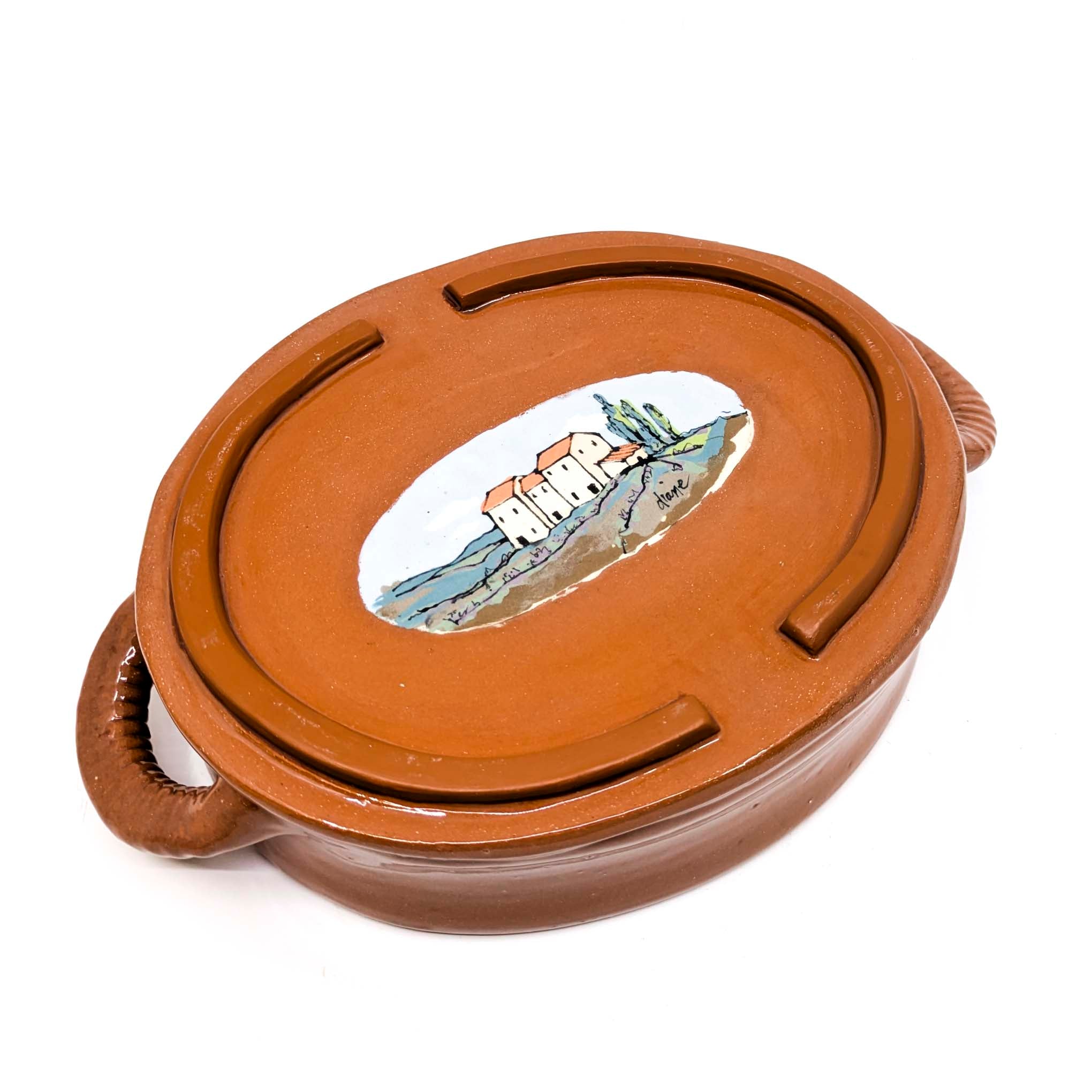 Diane Demers - Smith - Oval Tray with Handles (Italian Village) - VISUAL INDEX