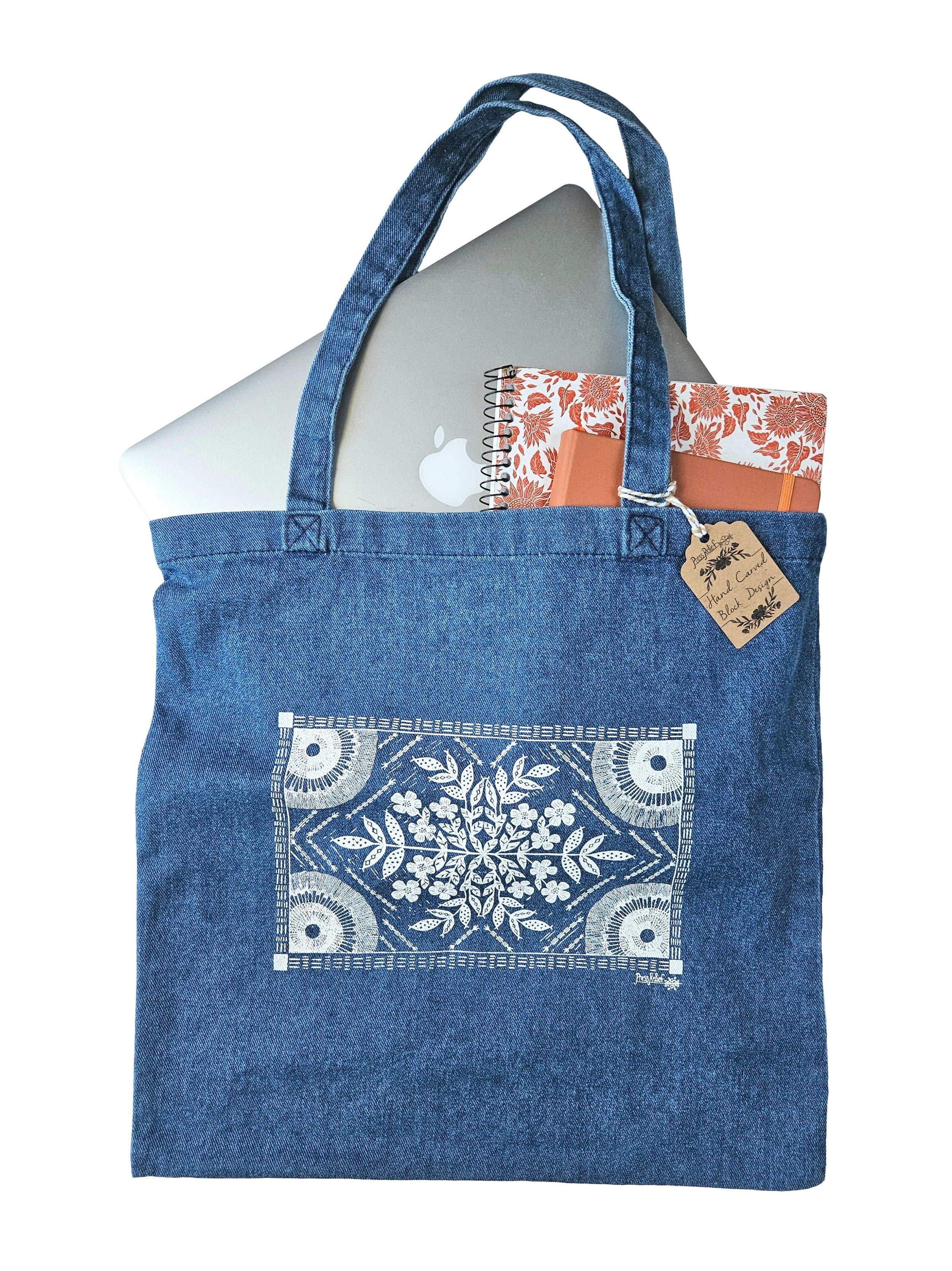 Floral Daze Denim Tote