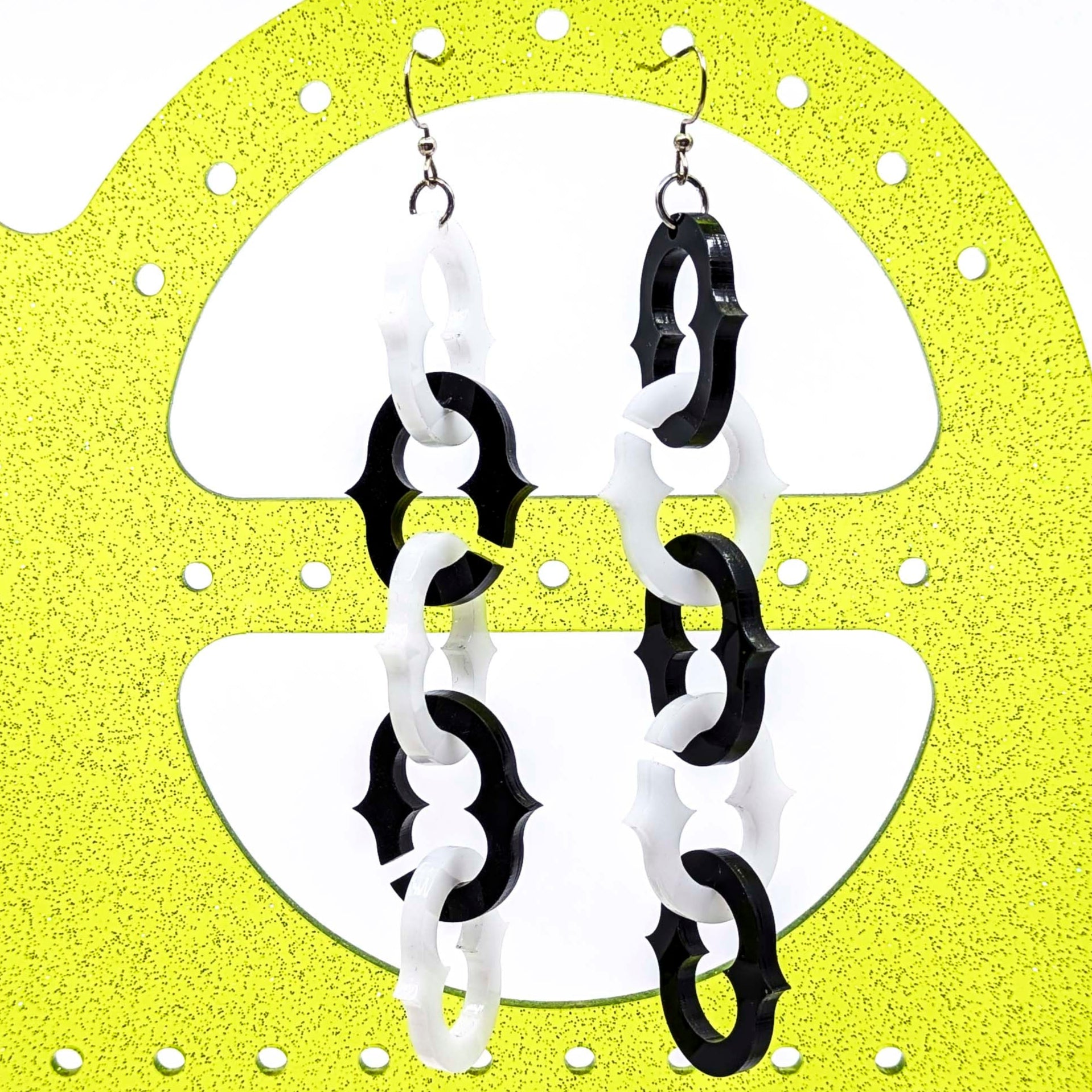 Checker Chain Earrings