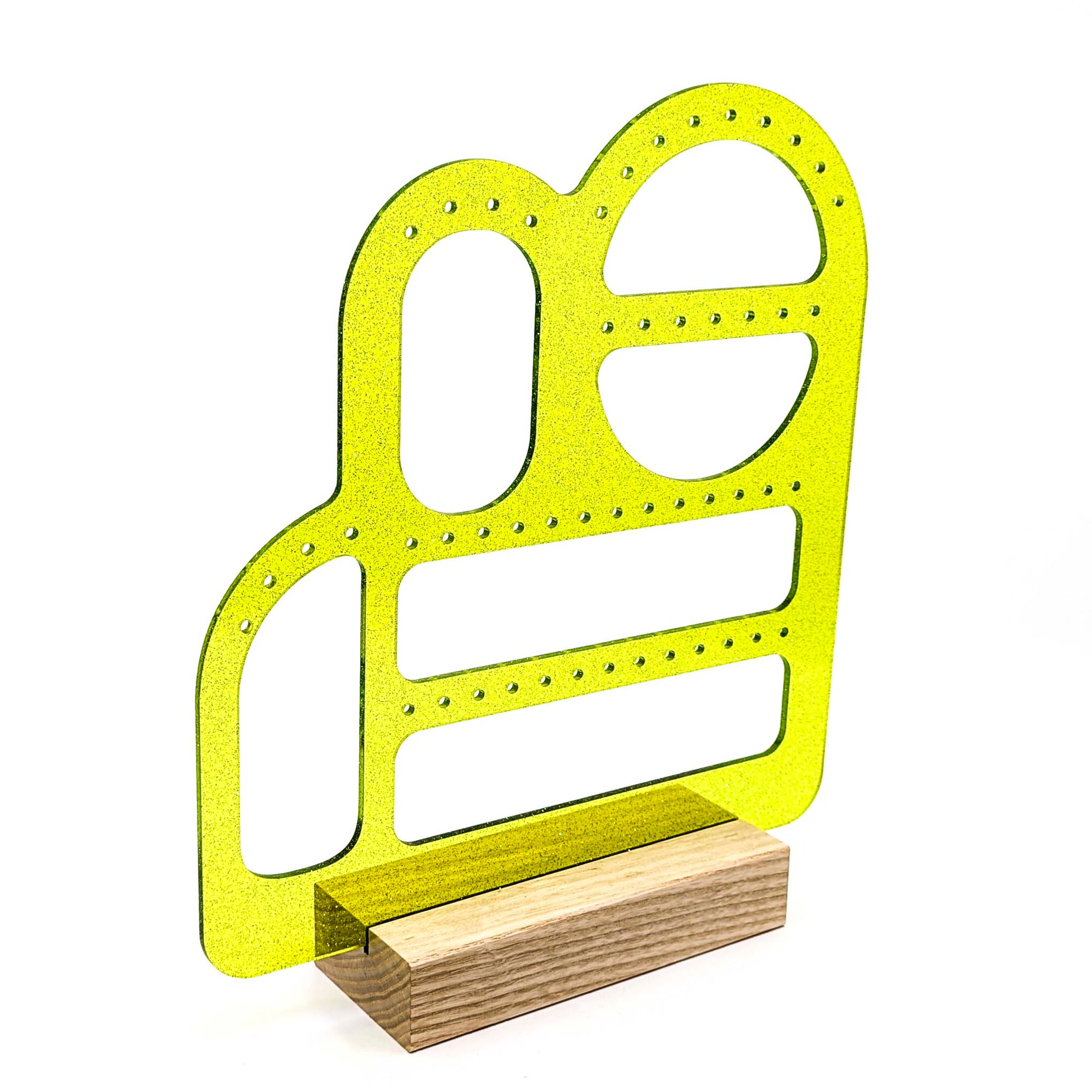 Glitter Wood+Acrylic Earring Holder