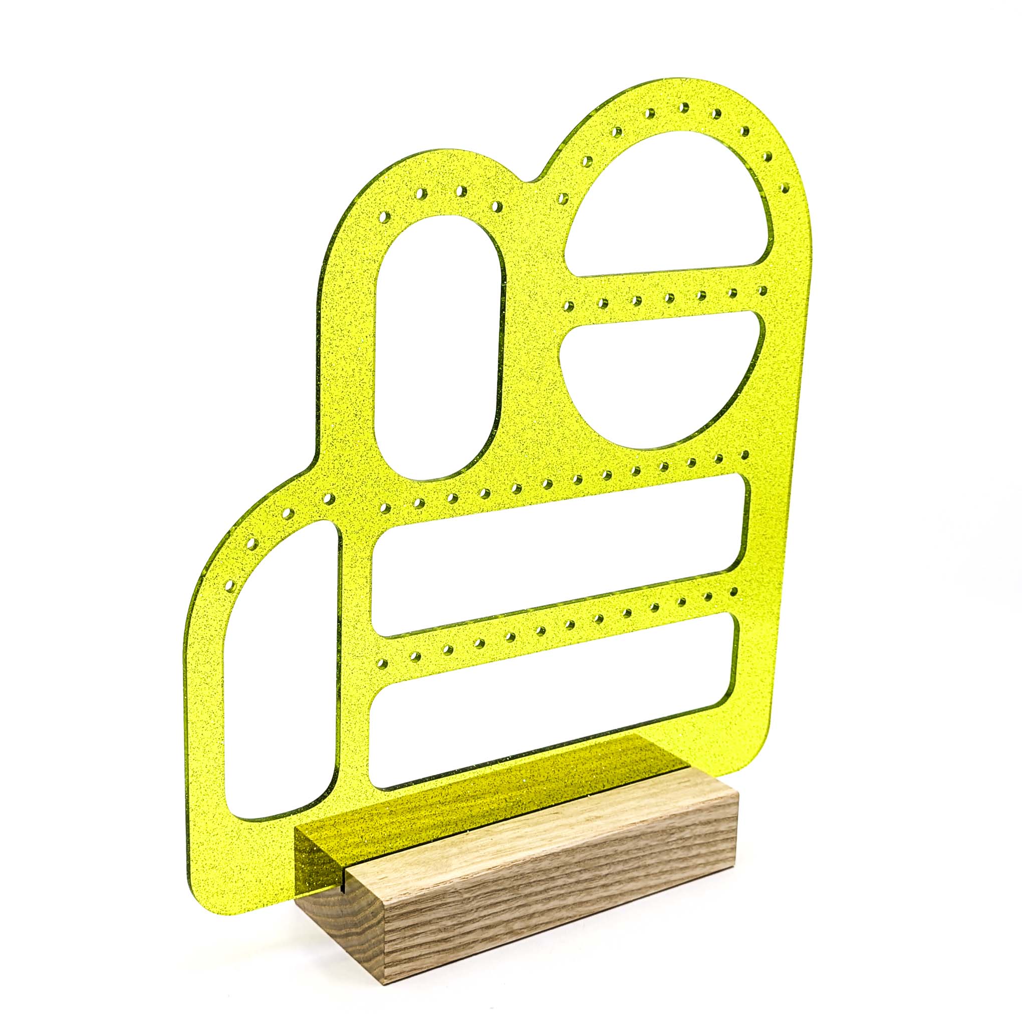 Glitter Wood+Acrylic Earring Holder