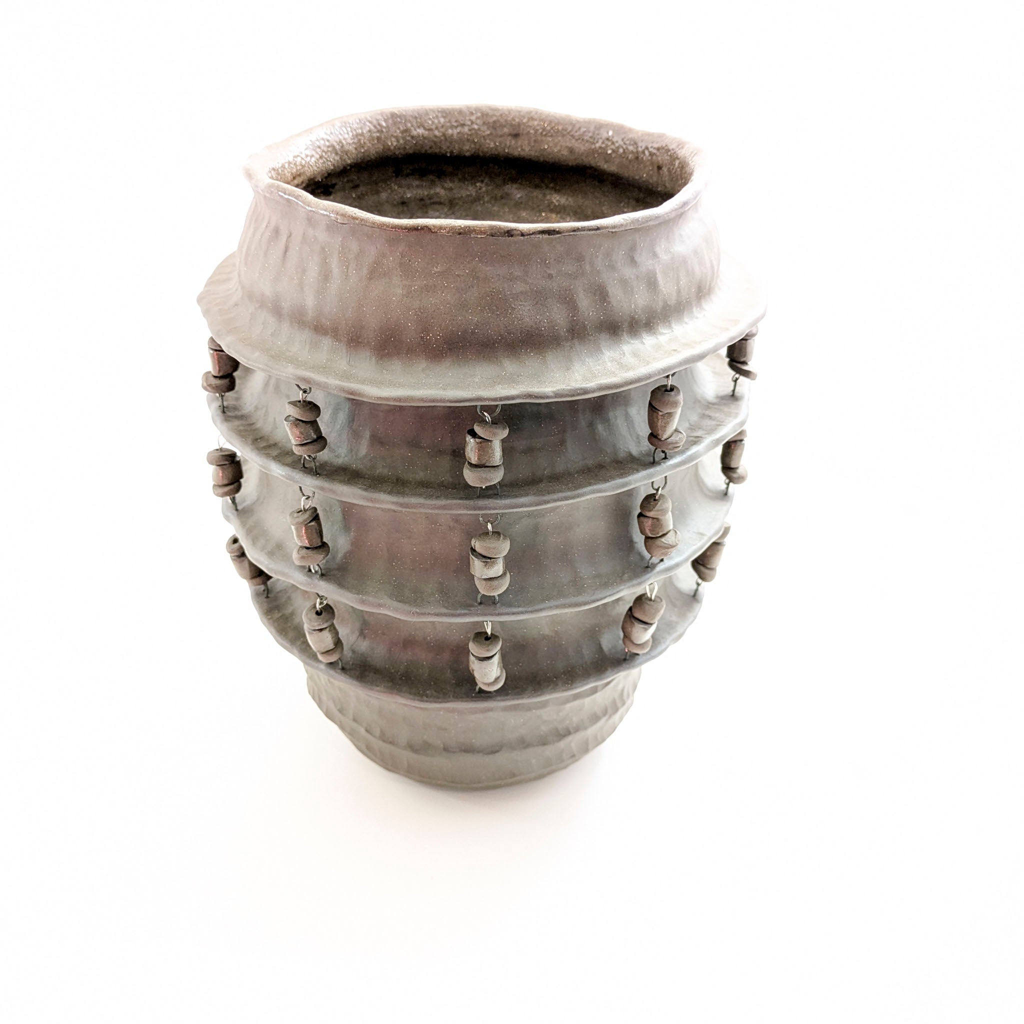 Large Beaded Vase