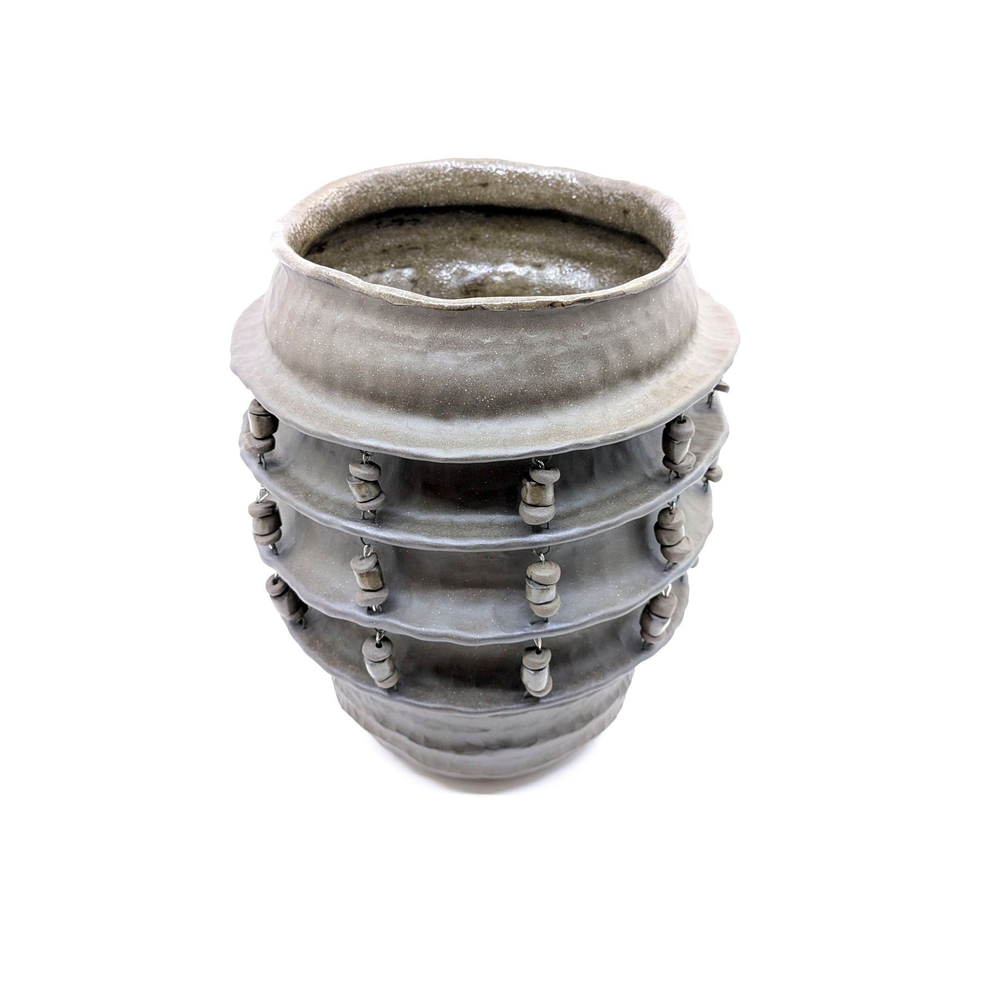Large Beaded Vase