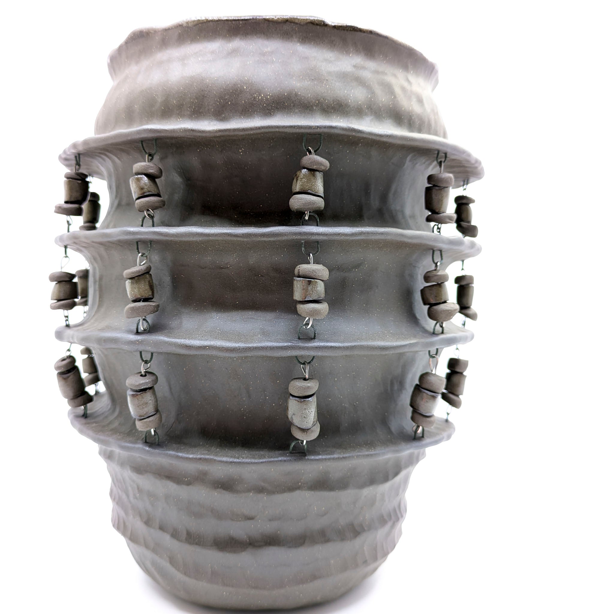 Large Beaded Vase