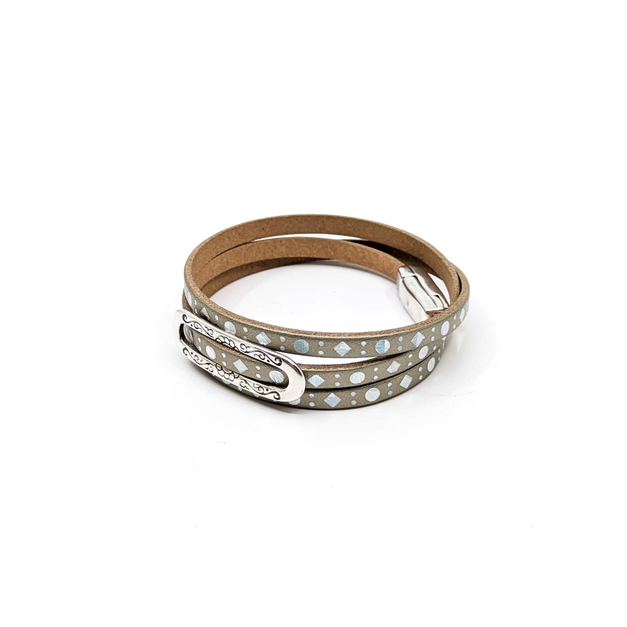 Classic Chic Triple Wrap Bracelet- Champagne Diamond