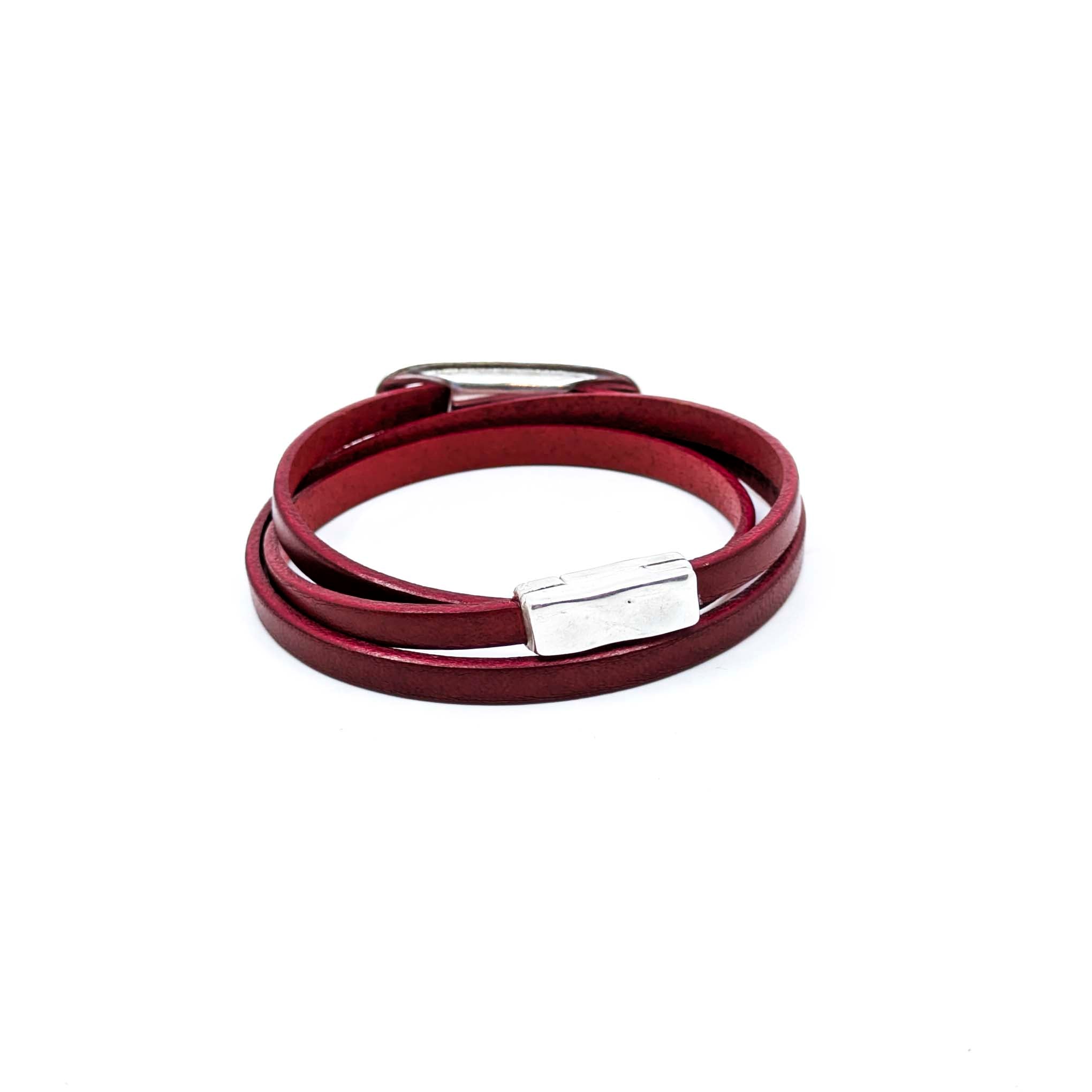 Classic Chic Triple Wrap Bracelet- Red