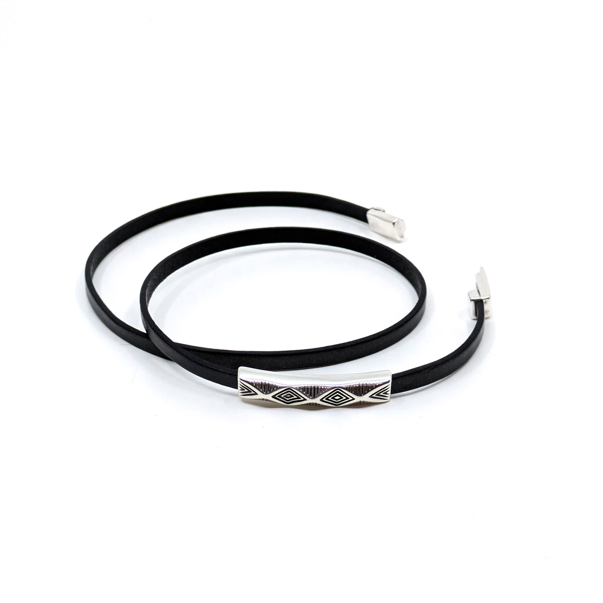 Boho Chic Triple Wrap Bracelet- Black (Large)