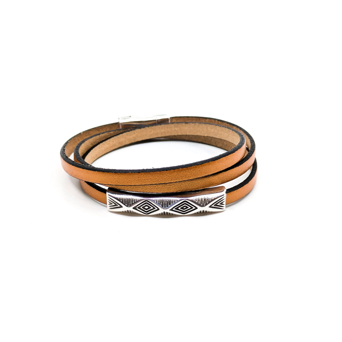 Boho Chic Triple Wrap Bracelet- Copper (Medium)