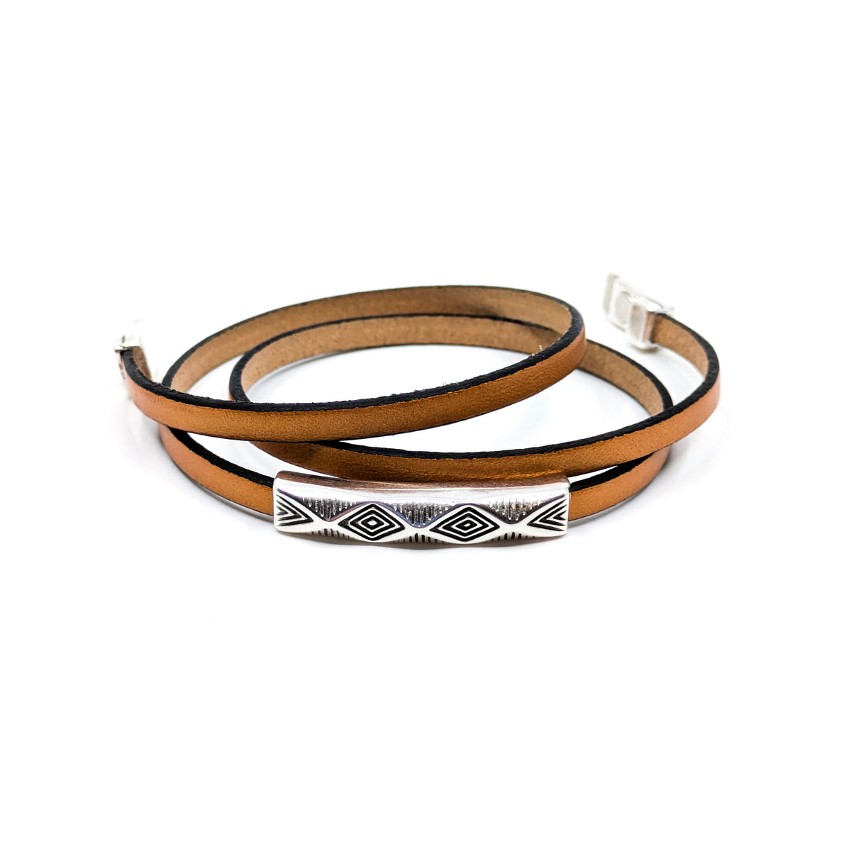 Boho Chic Triple Wrap Bracelet- Copper (Medium)