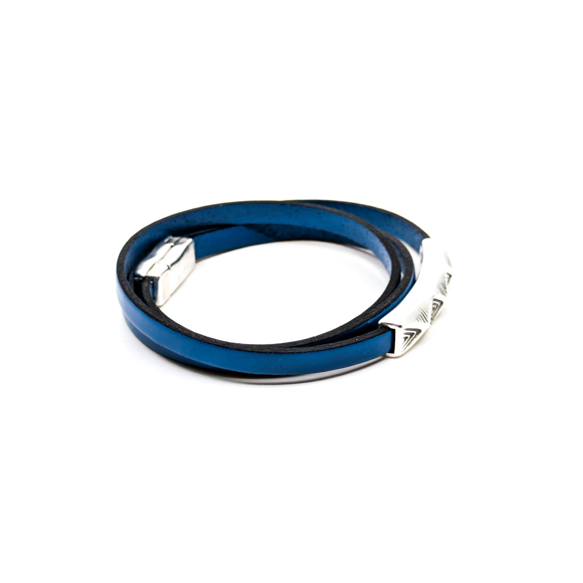 Boho Chic Triple Wrap Bracelet- New Denim Blue (Medium)