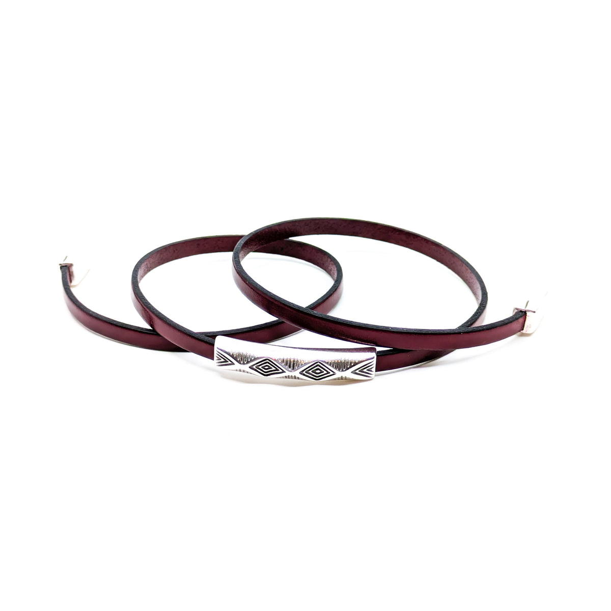 Boho Chic Triple Wrap Bracelet- Red (Medium)