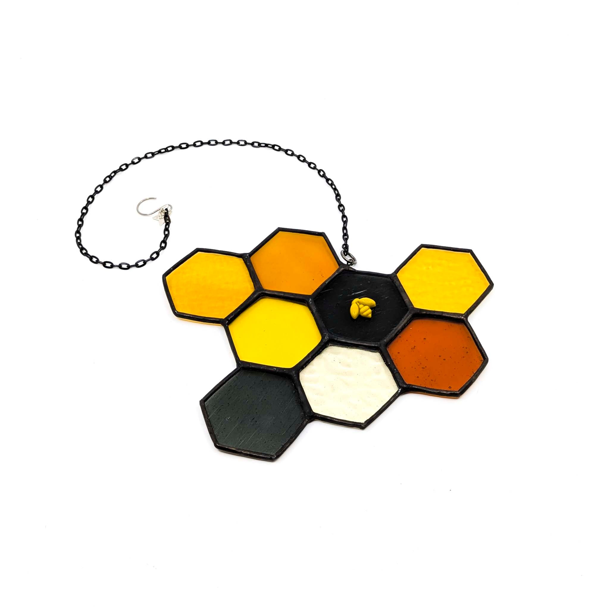 Honeycomb Stained Glass Suncatcher
