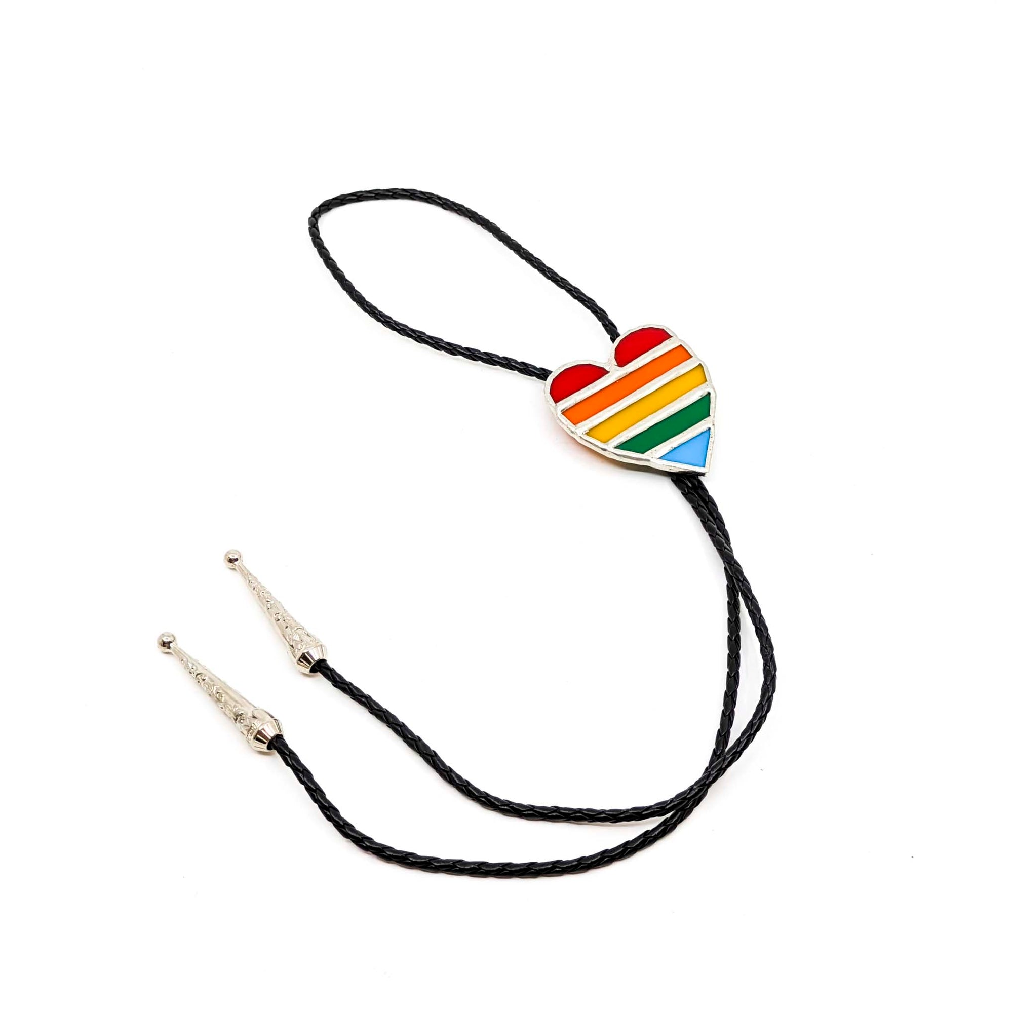 Rainbow Pride Heart Bolo