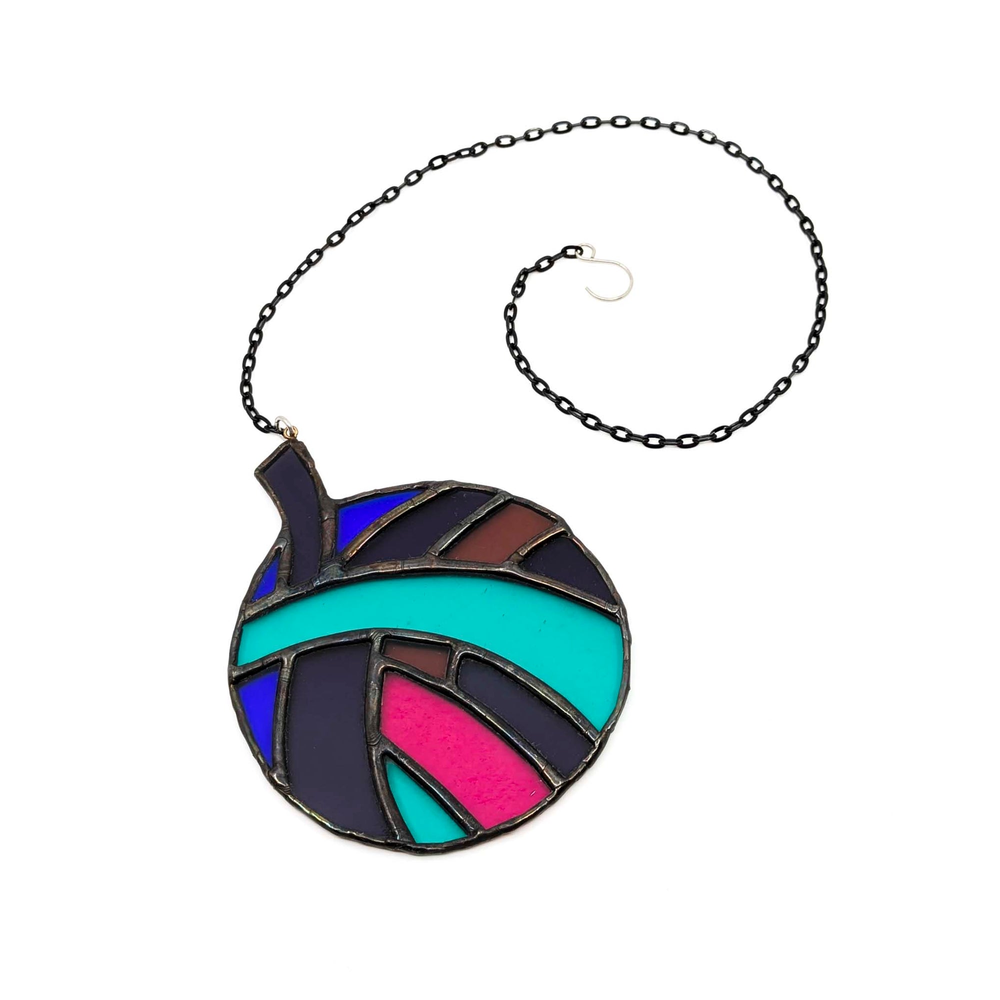 Ball of Yarn Stained Glass Suncatcher