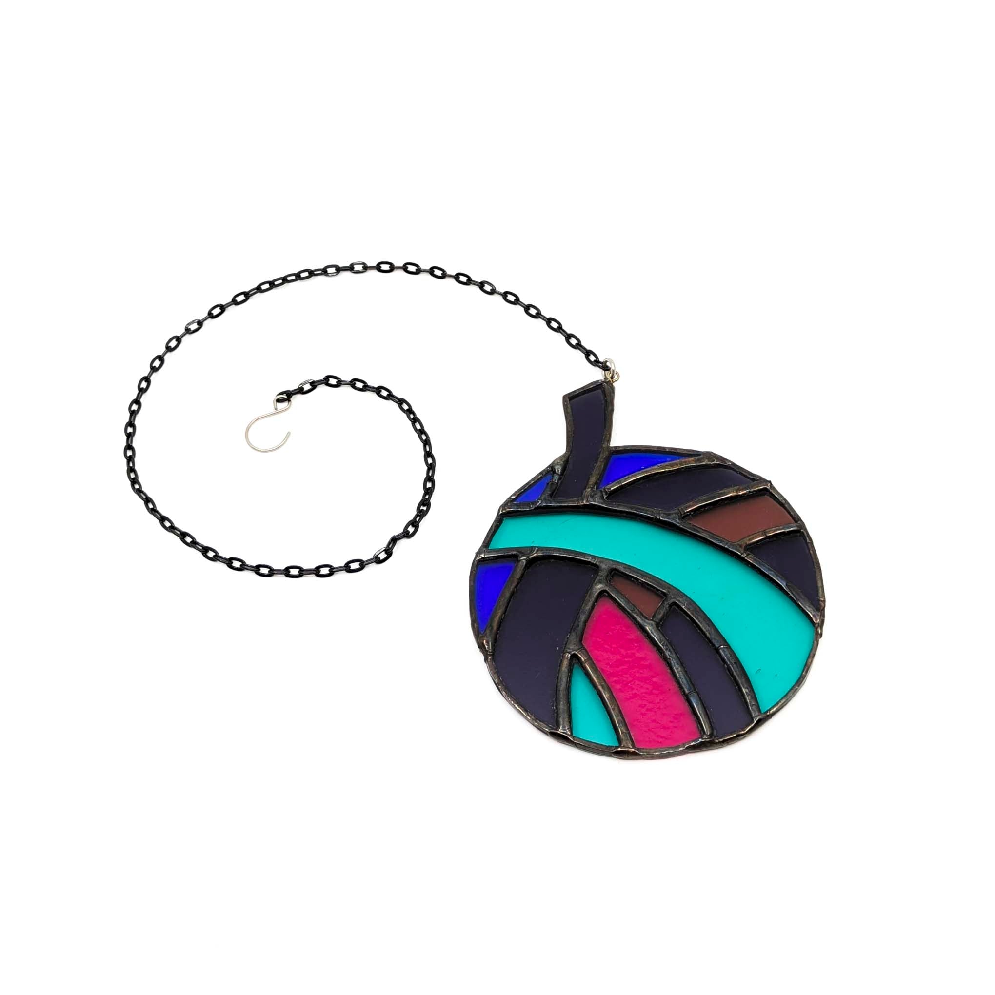 Ball of Yarn Stained Glass Suncatcher