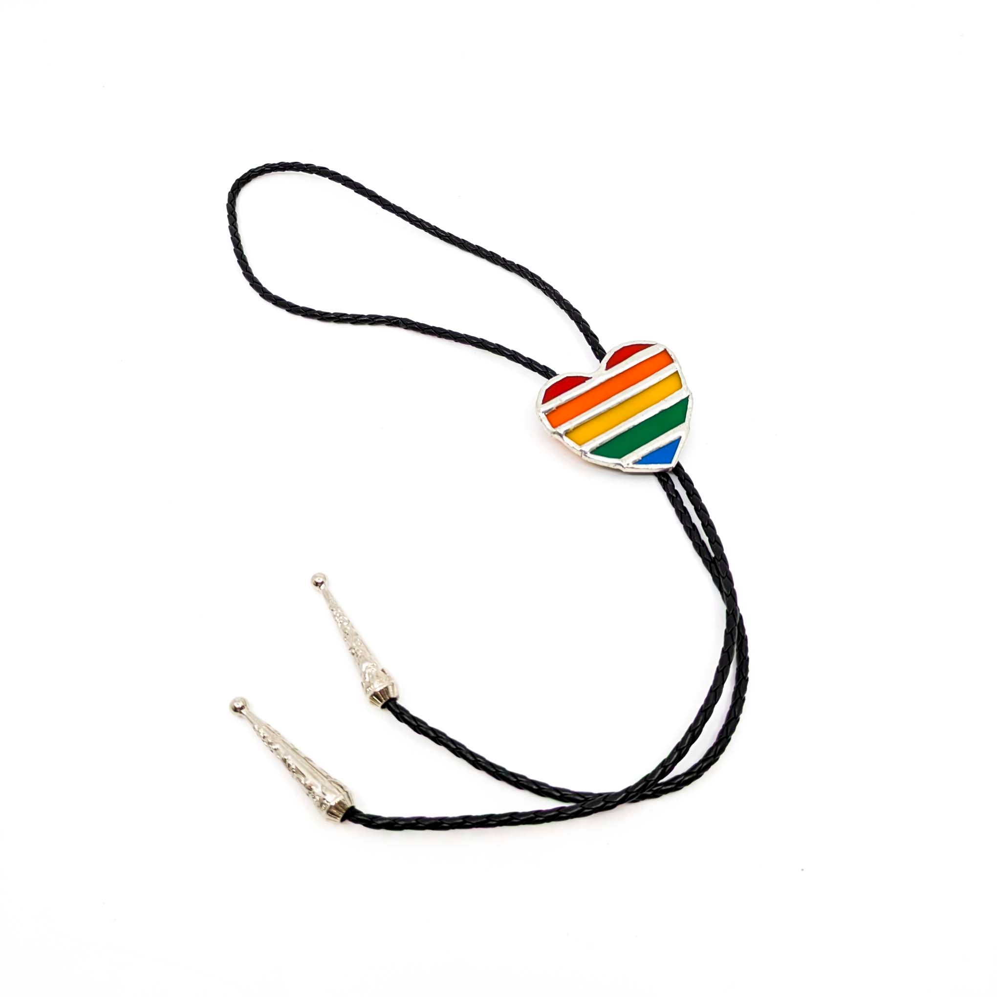 Rainbow Pride Heart Bolo