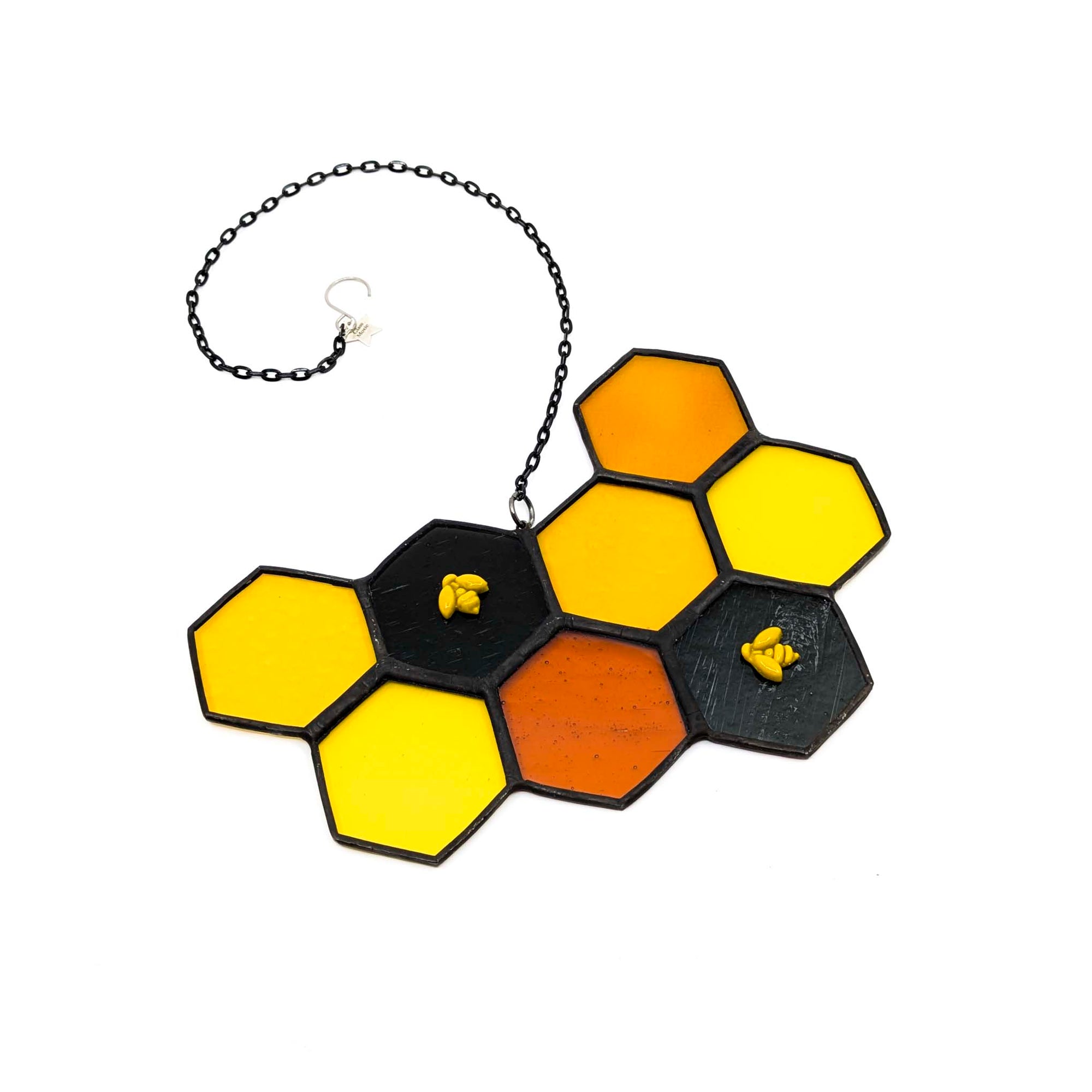 Honeycomb Stained Glass Suncatcher