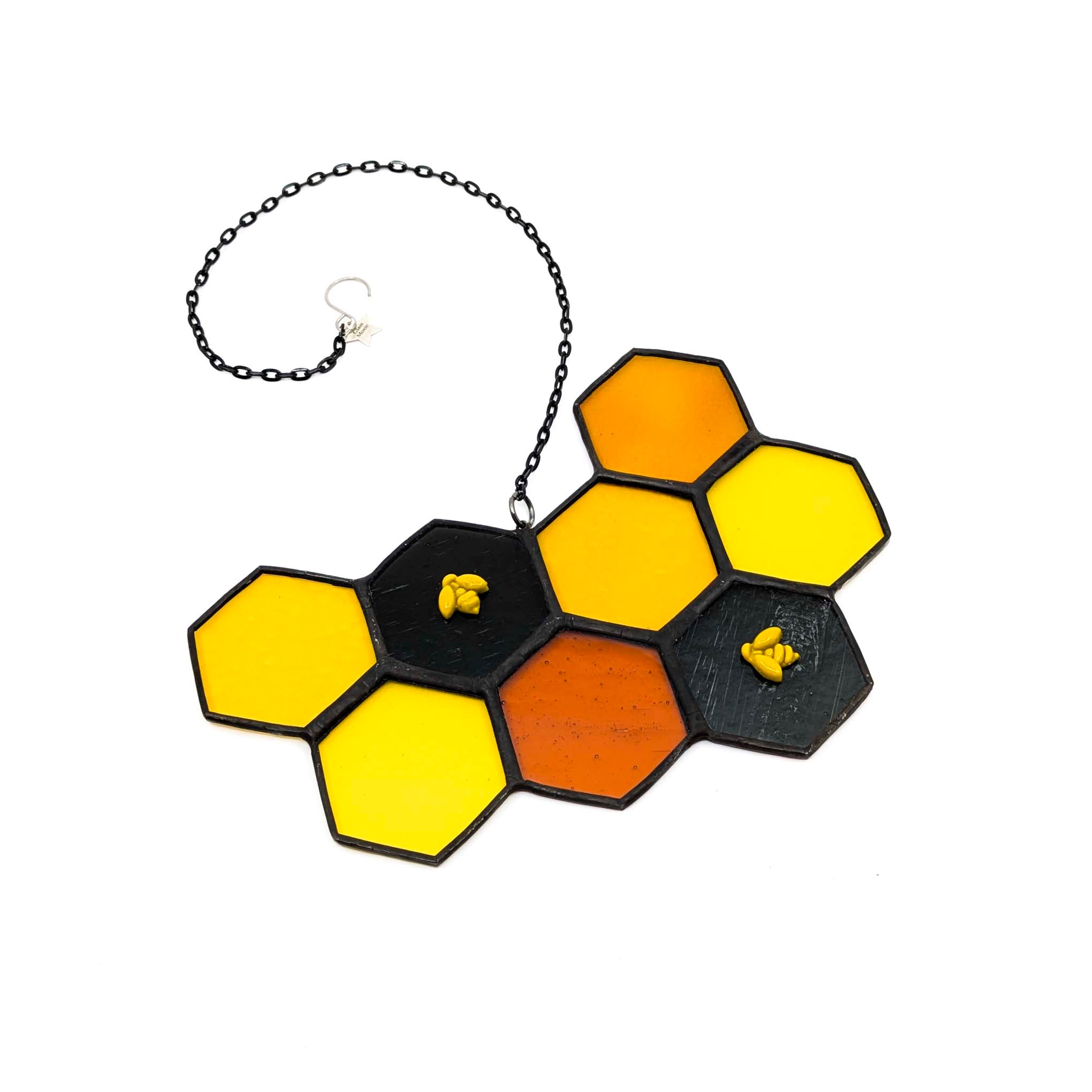 Honeycomb Stained Glass Suncatcher