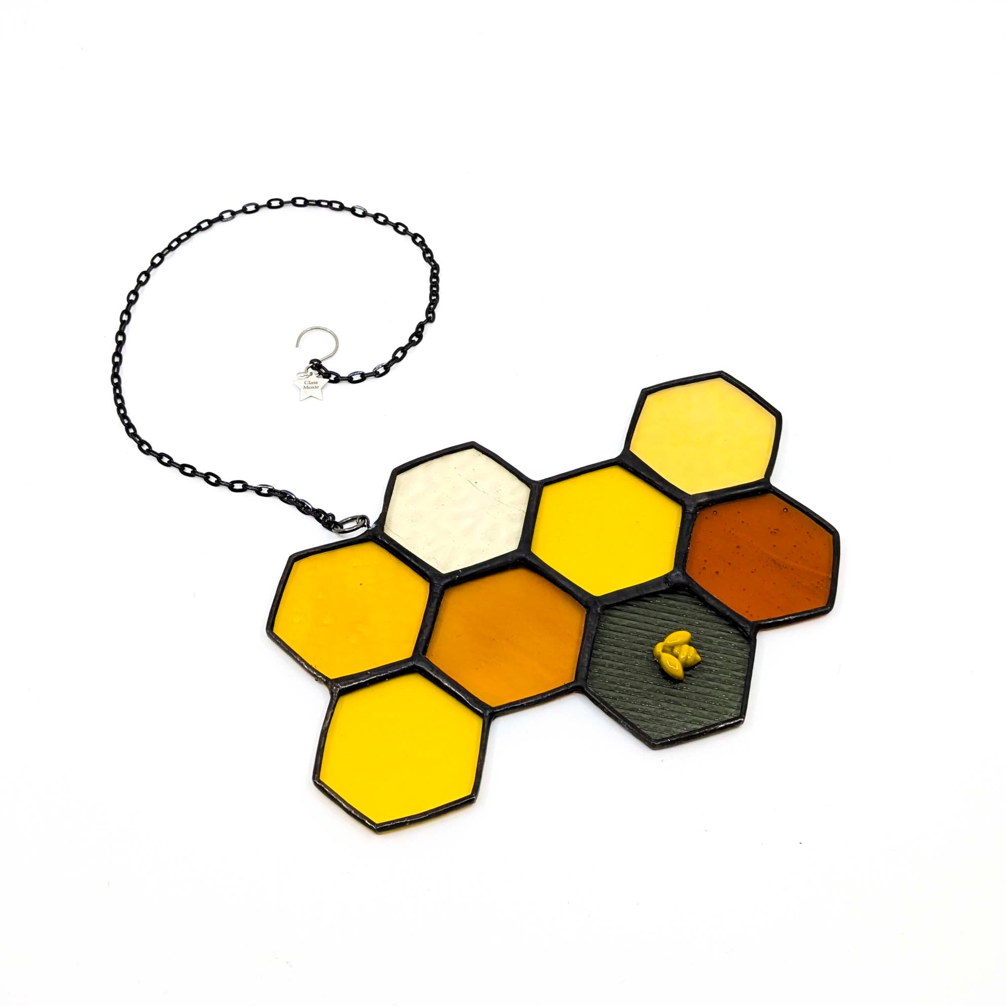 Honeycomb Stained Glass Suncatcher
