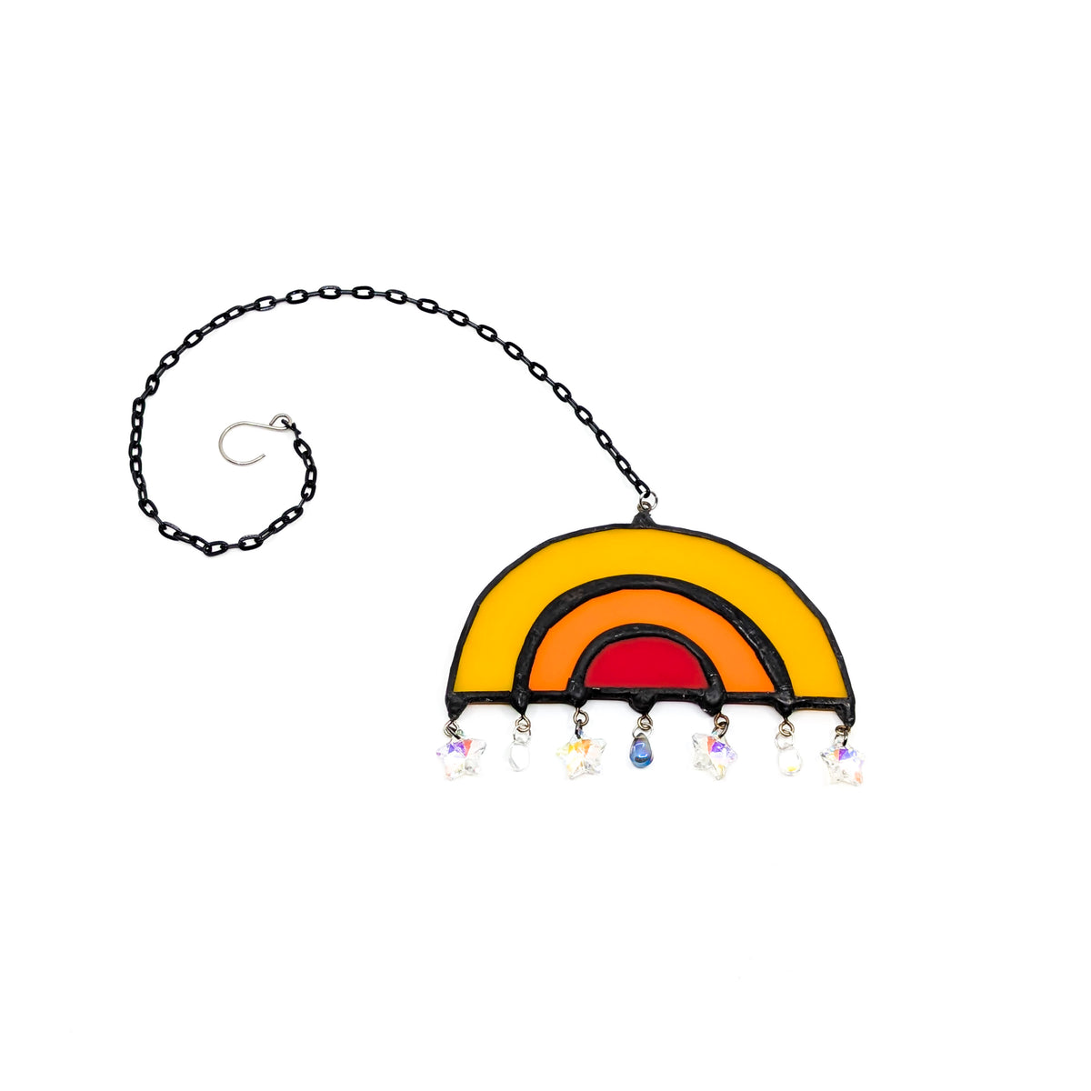 Rainbow Arch Stained Glass Suncatcher (Small- 3 Styles)