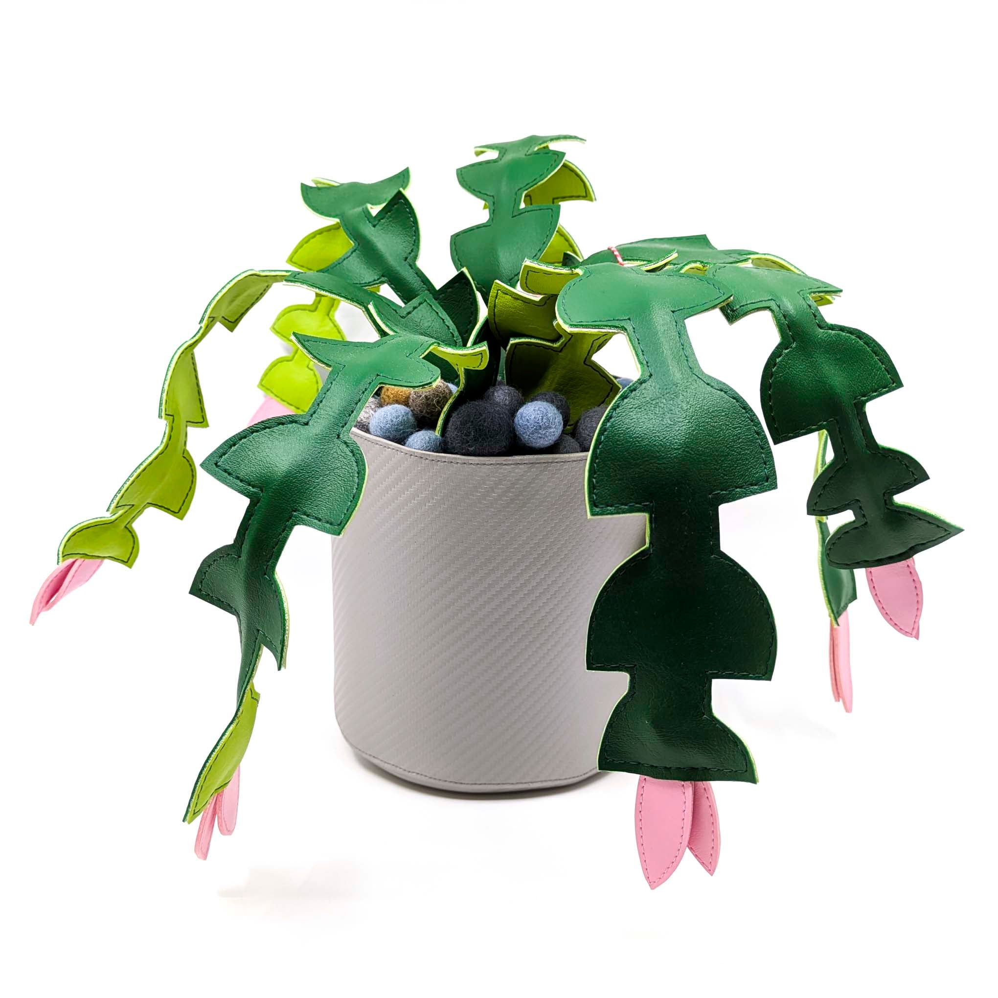 Fake Plant (Christmas Cactus with Pink Flowers)