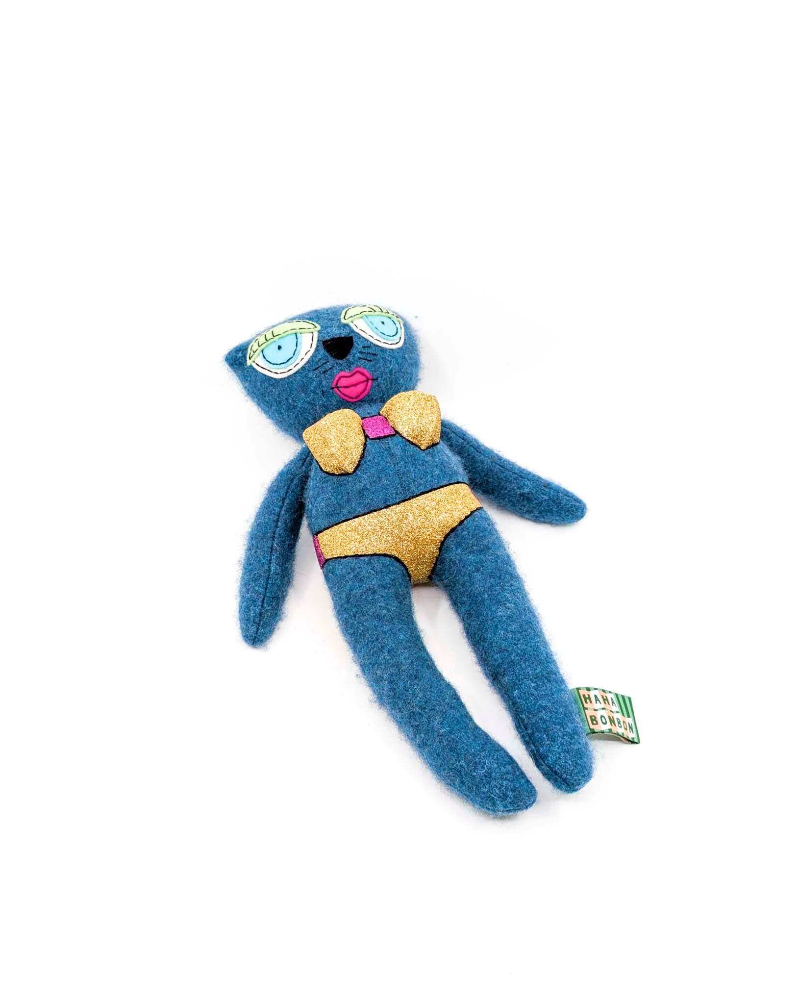 Titty Kitty in Dusty Blue- Stuffed Animal