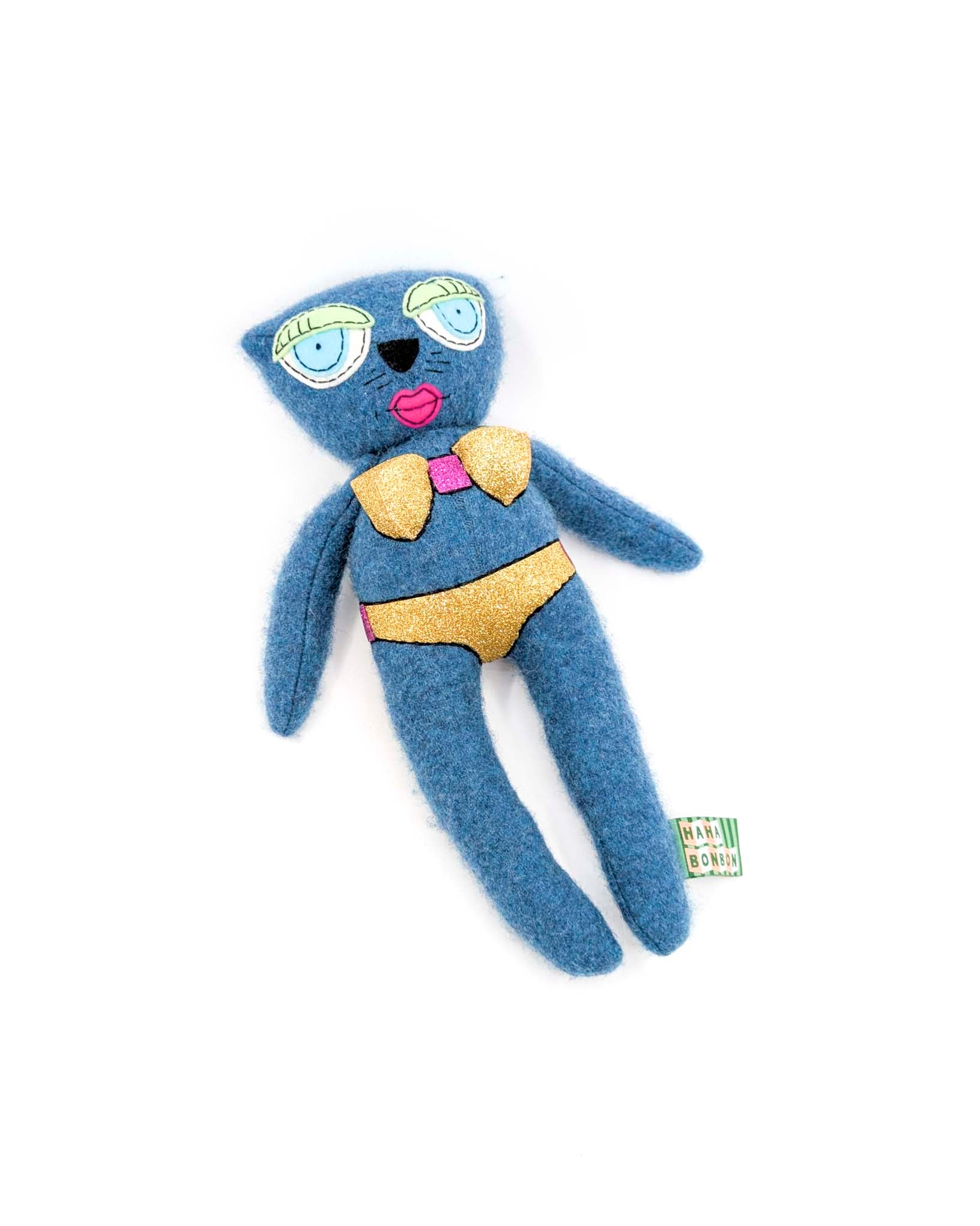 Titty Kitty in Dusty Blue- Stuffed Animal