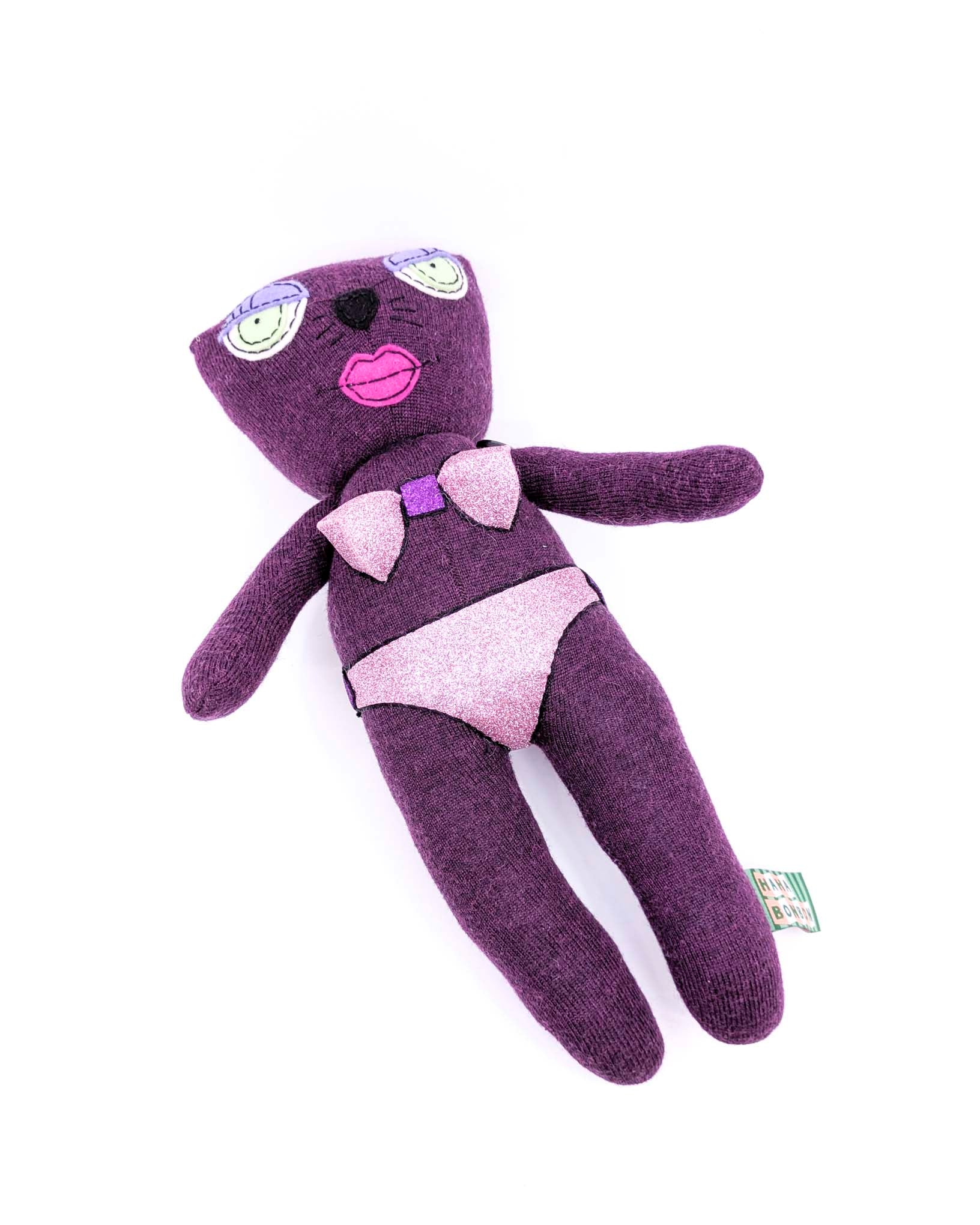 Titty Kitty in Purple- Stuffed Animal