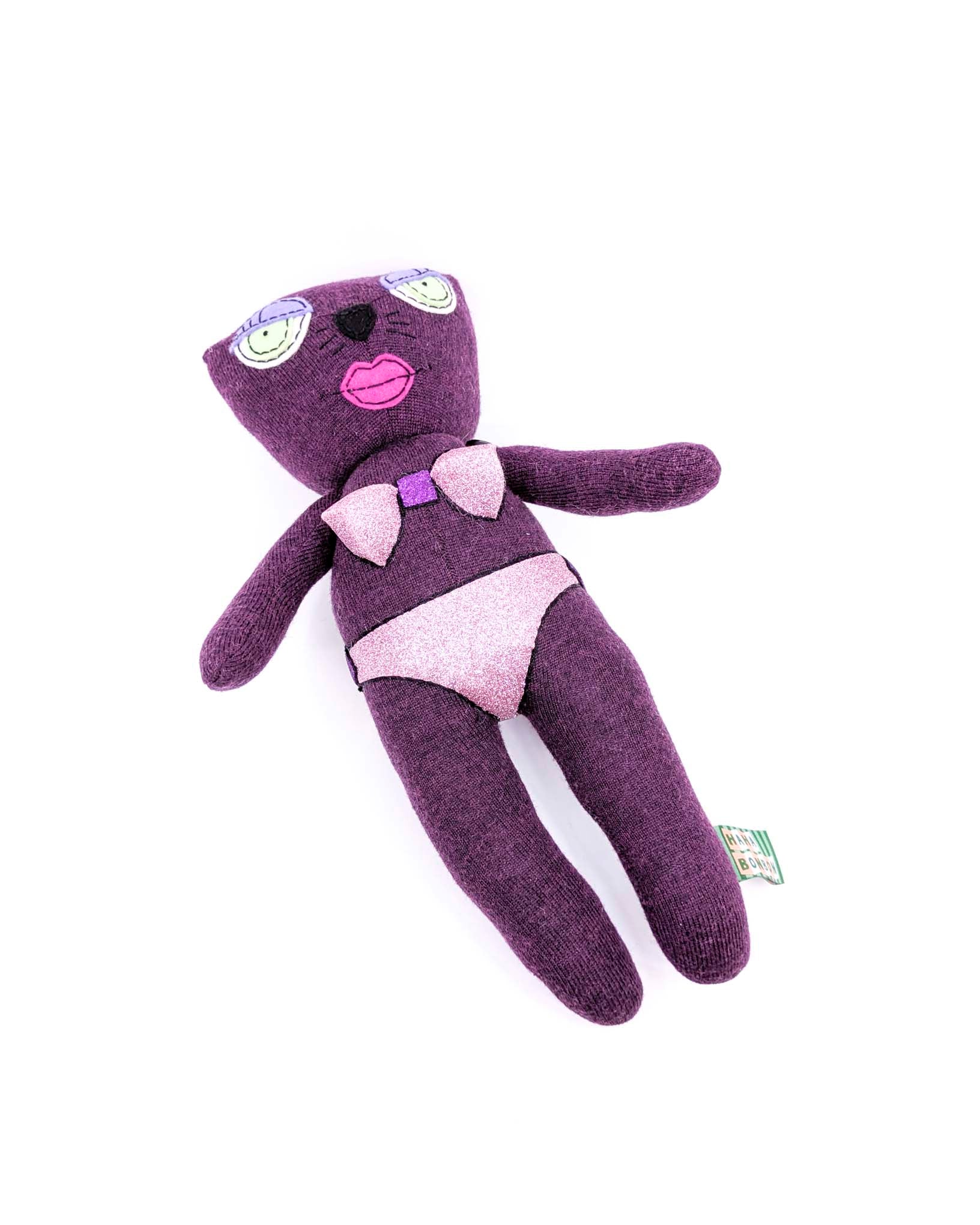 Titty Kitty in Purple- Stuffed Animal