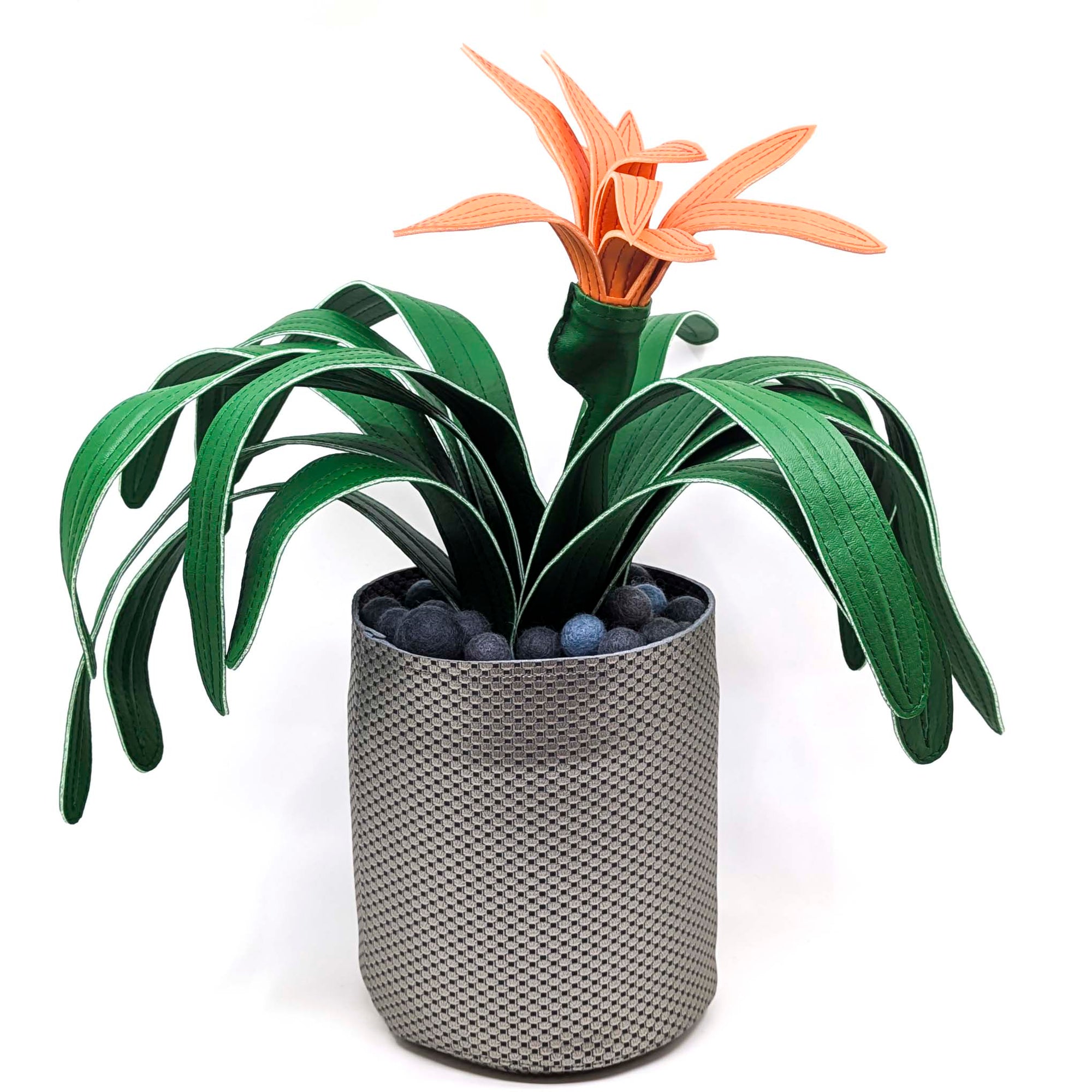 Large Fake Plant (Scarlet Star- Silver Pot)