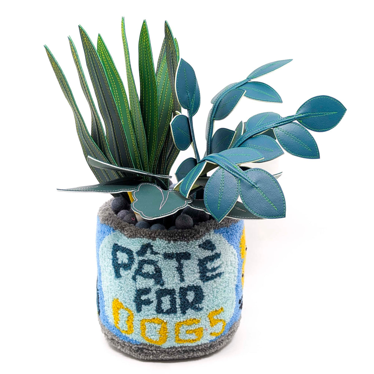 Haha Bonbon - Medium Tufted Mixed Fake Plants - Style 2 (Pâté For Dogs) - VISUAL INDEX