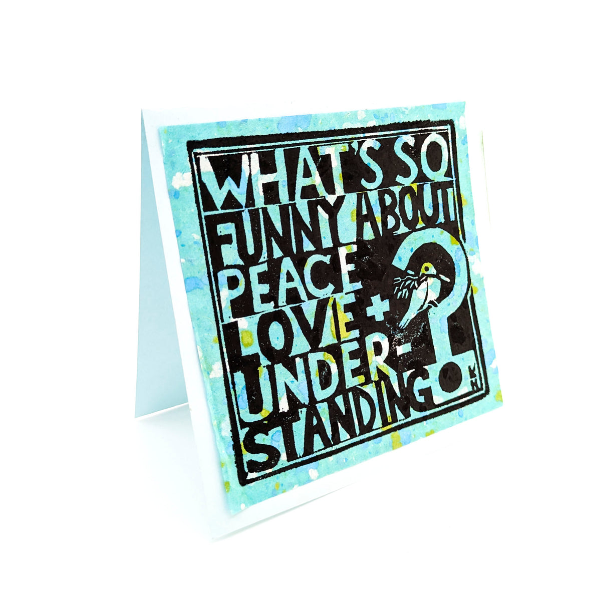 Kara Hammond - Peace, Love, and Understanding - Card - Turquoise - VISUAL INDEX