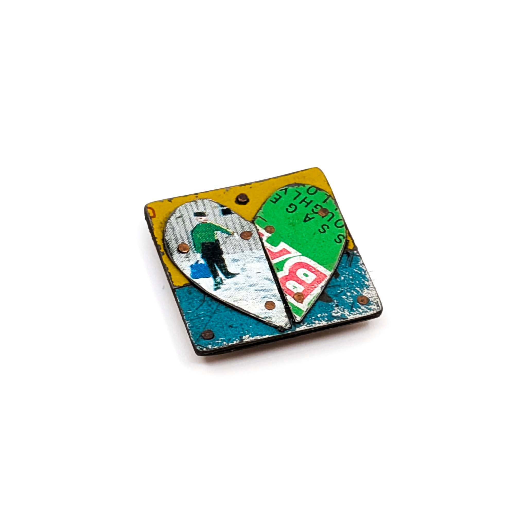 Jane Wells Harrison - Small Heart Magnetic Brooches - Style 1 - VISUAL INDEX