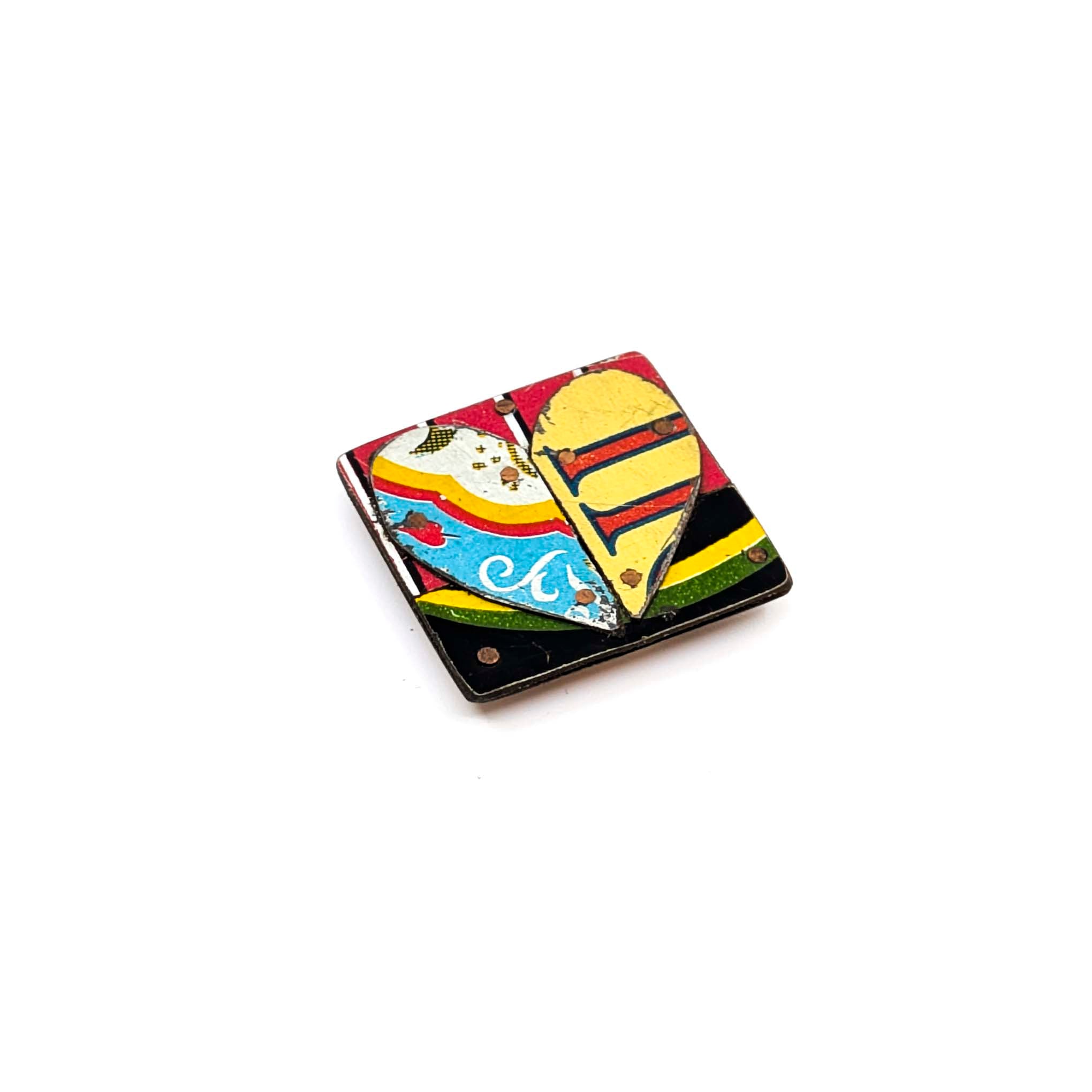 Jane Wells Harrison - Small Heart Magnetic Brooches - Style 5 - VISUAL INDEX