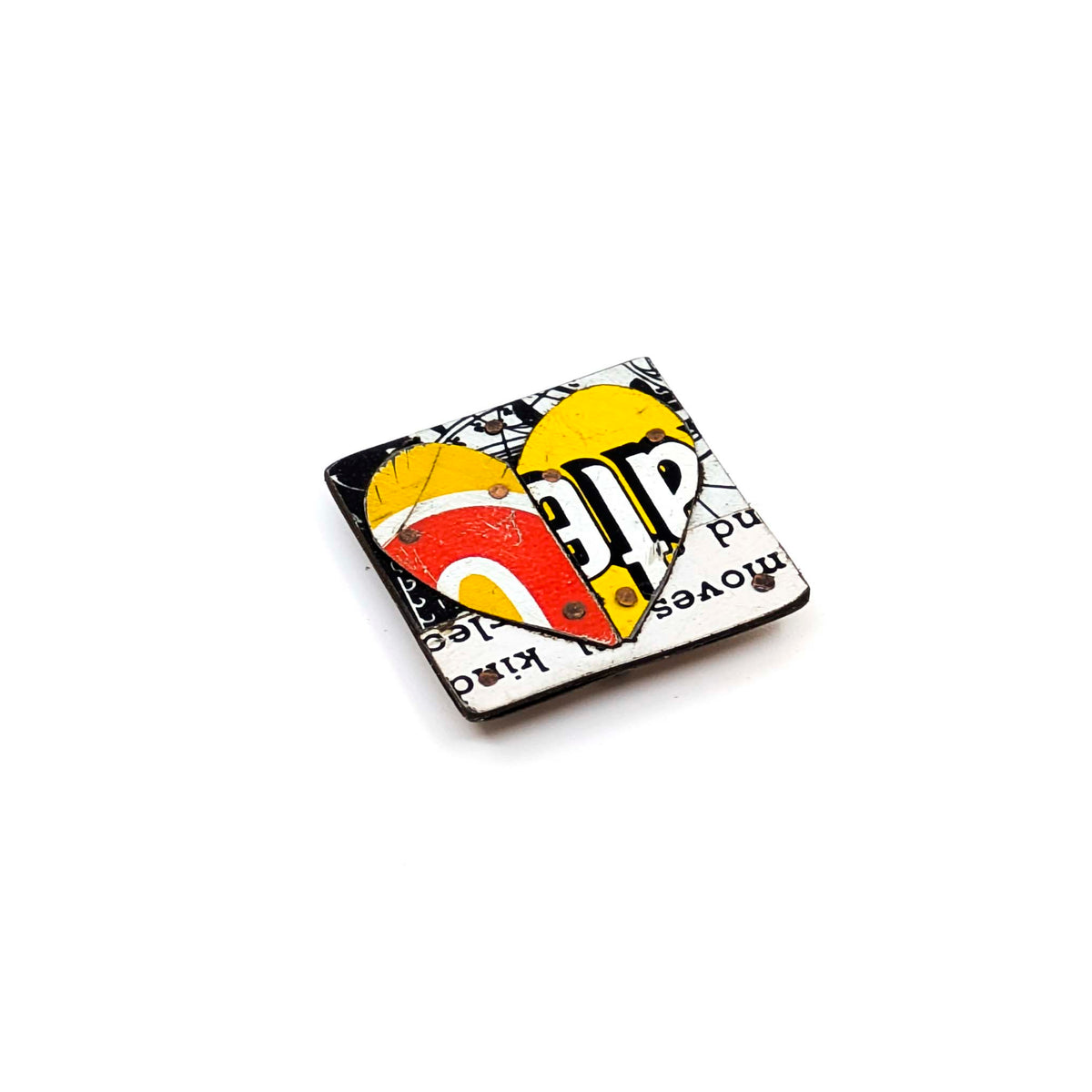Jane Wells Harrison - Small Heart Magnetic Brooches - Style 7 - VISUAL INDEX