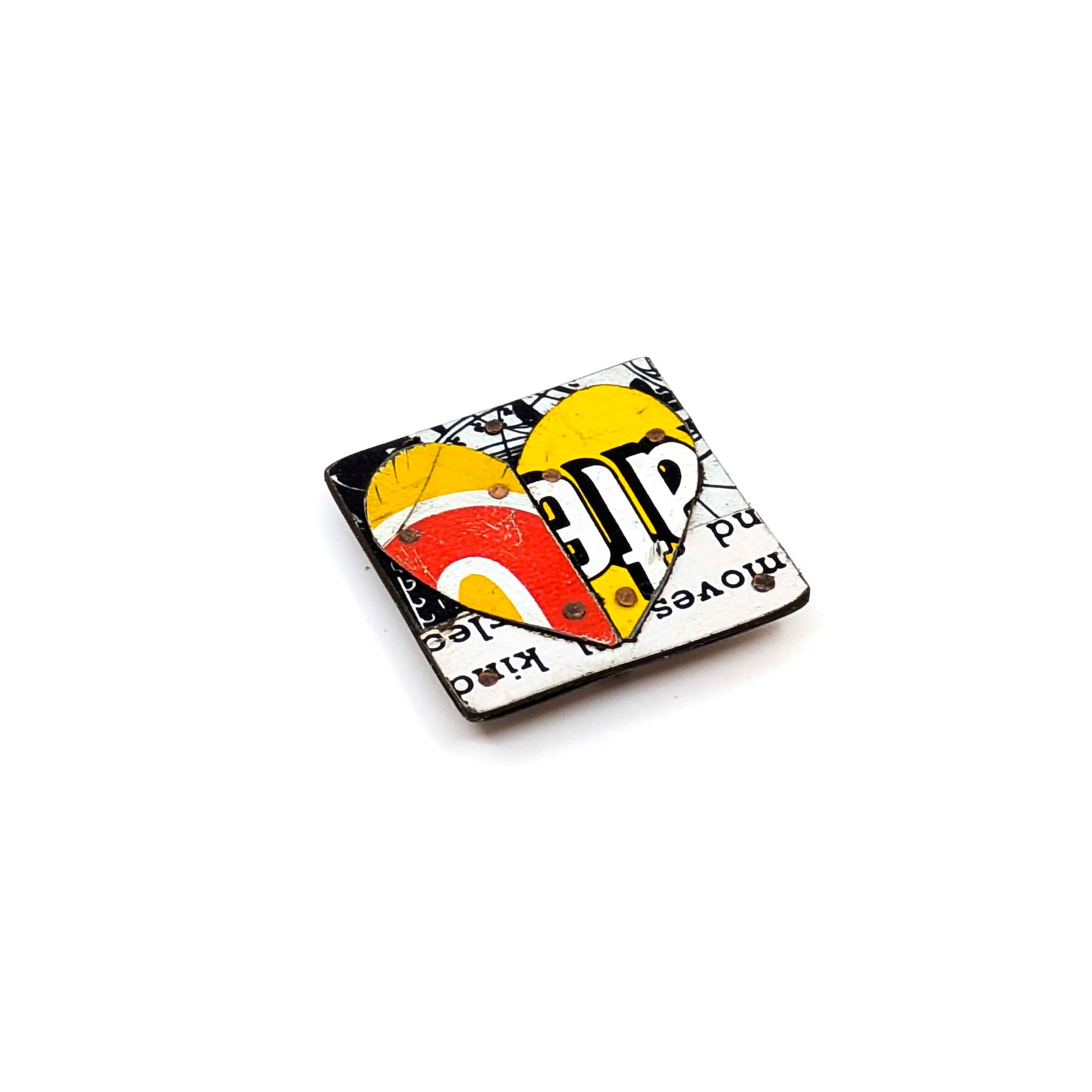 Jane Wells Harrison - Small Heart Magnetic Brooches - Style 7 - VISUAL INDEX