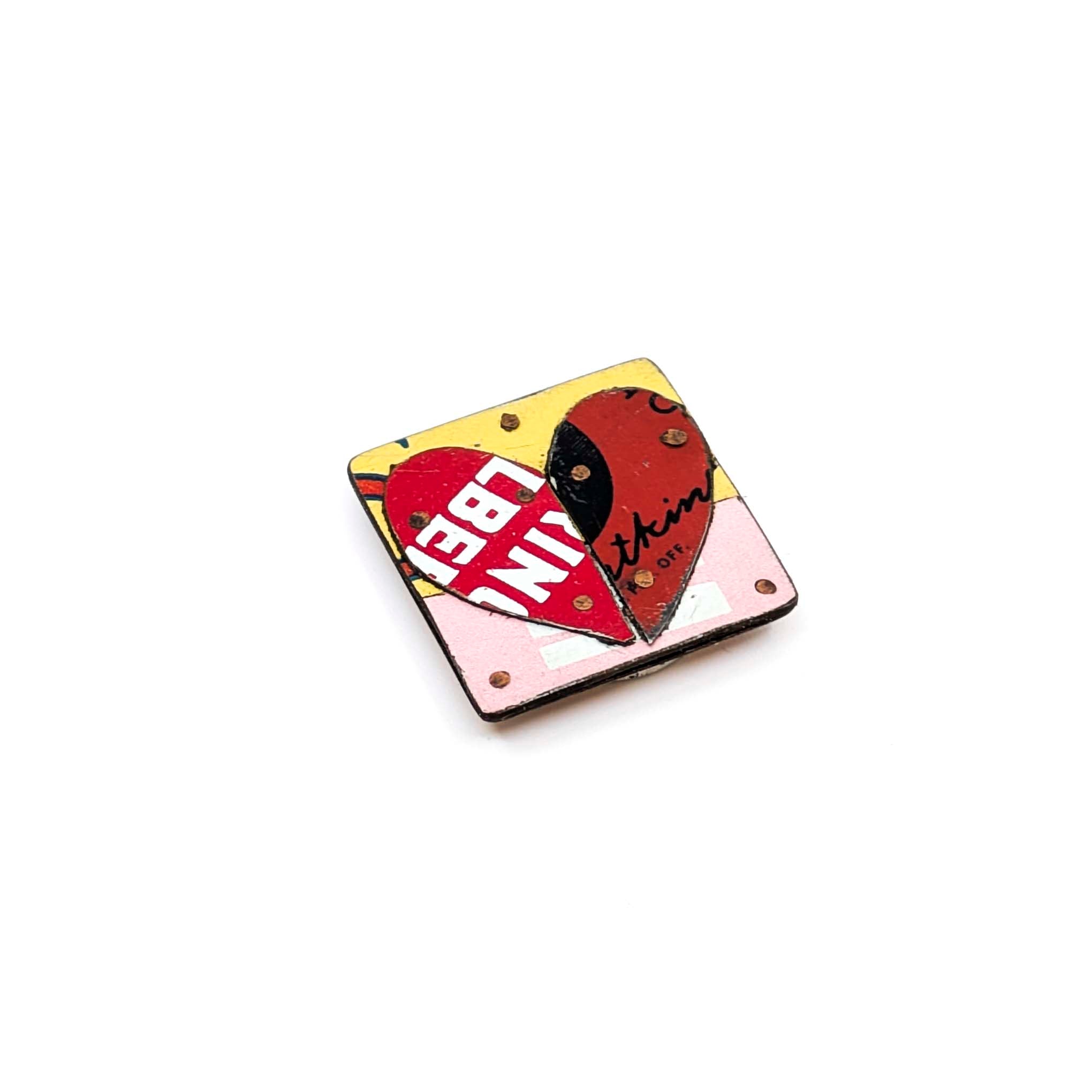 Jane Wells Harrison - Small Heart Magnetic Brooches - Style 8 - VISUAL INDEX